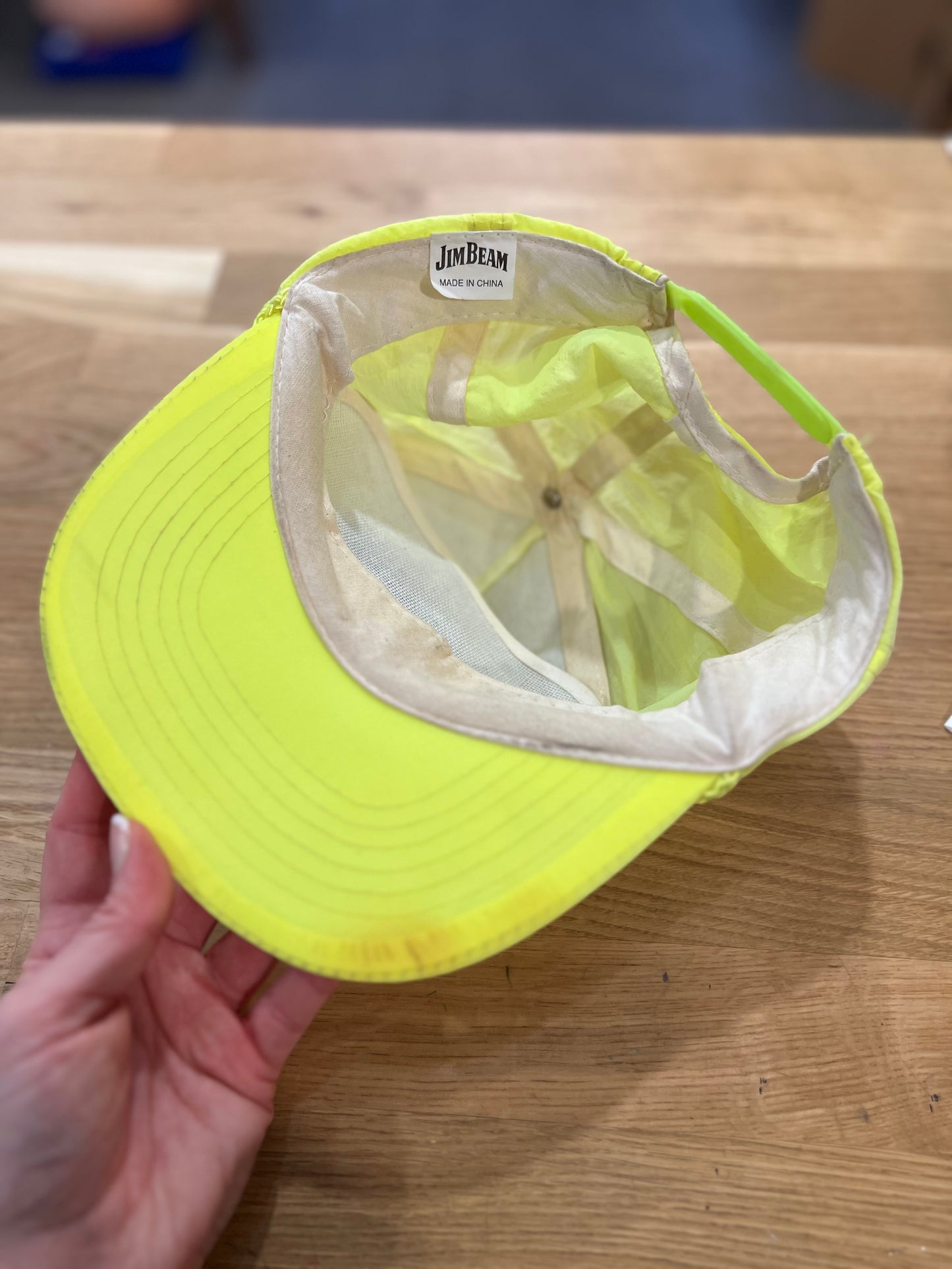 Neon Yellow Jim Beam Hat