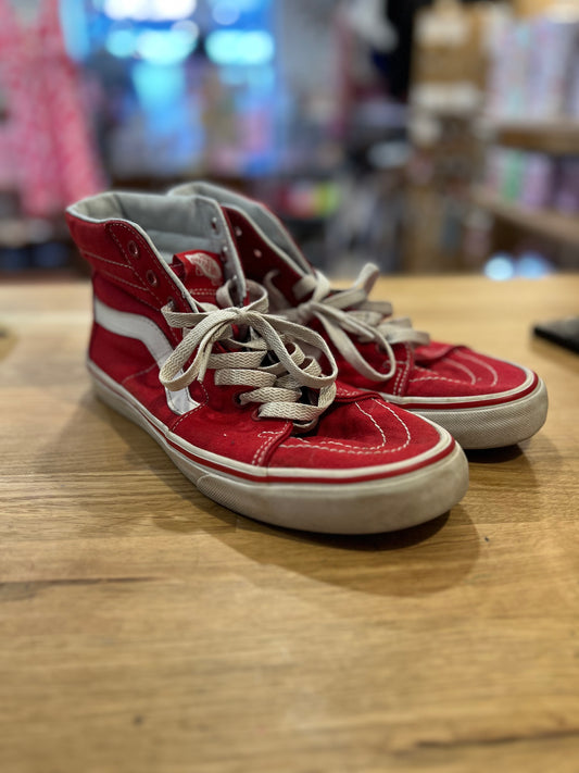 Red Hightop Vans Sneakers