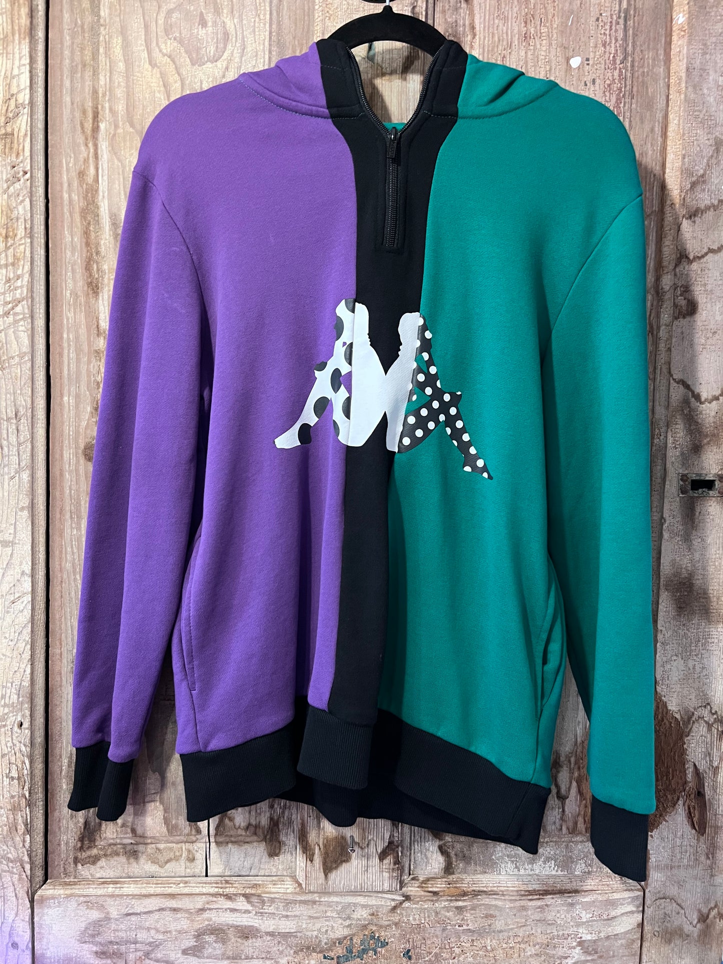 Two Tone KAPPA Quarter Zip Hoodie