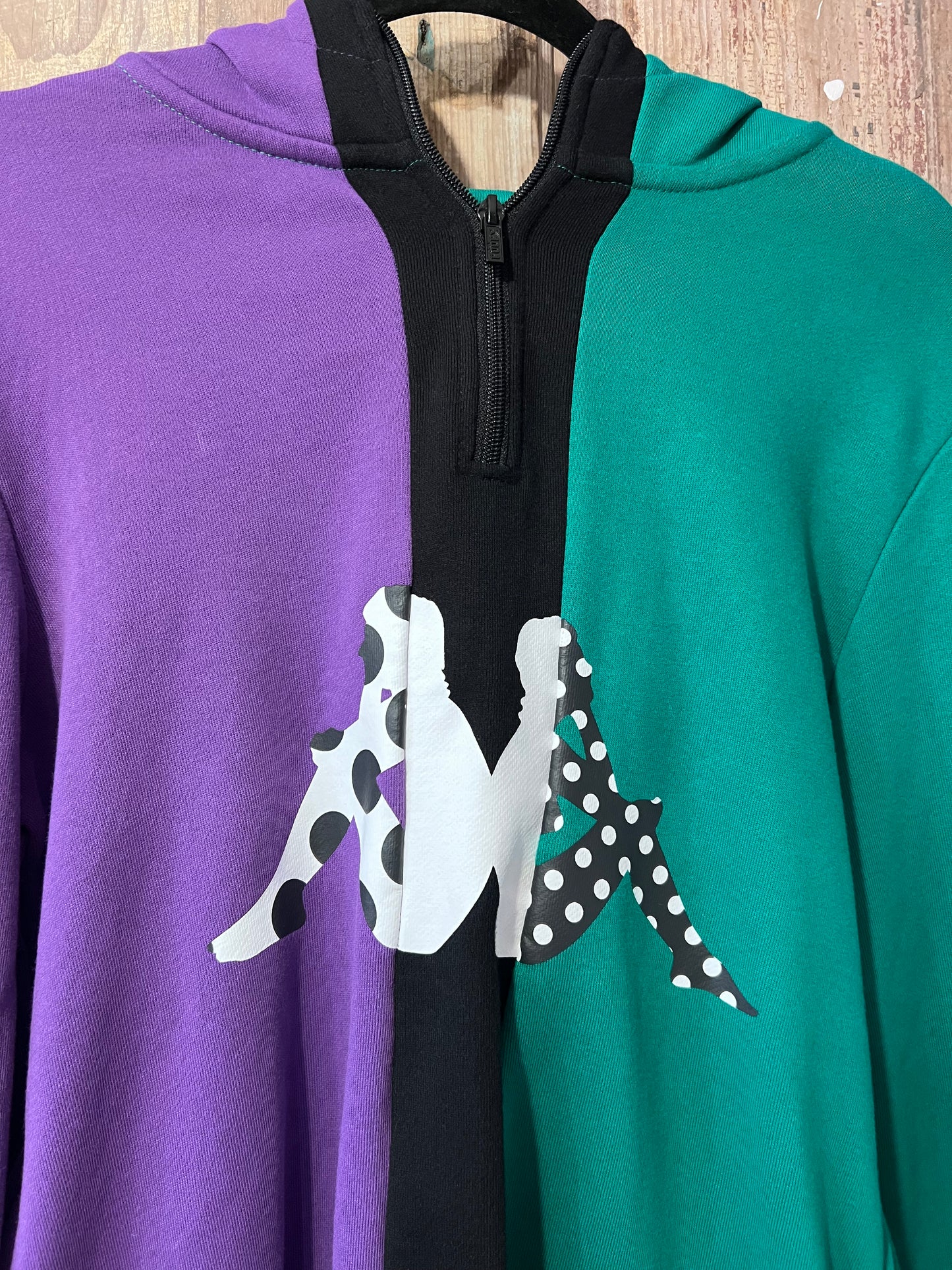 Two Tone KAPPA Quarter Zip Hoodie