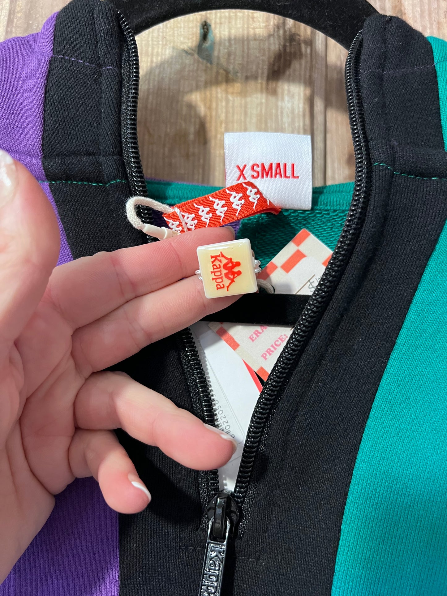 Two Tone KAPPA Quarter Zip Hoodie
