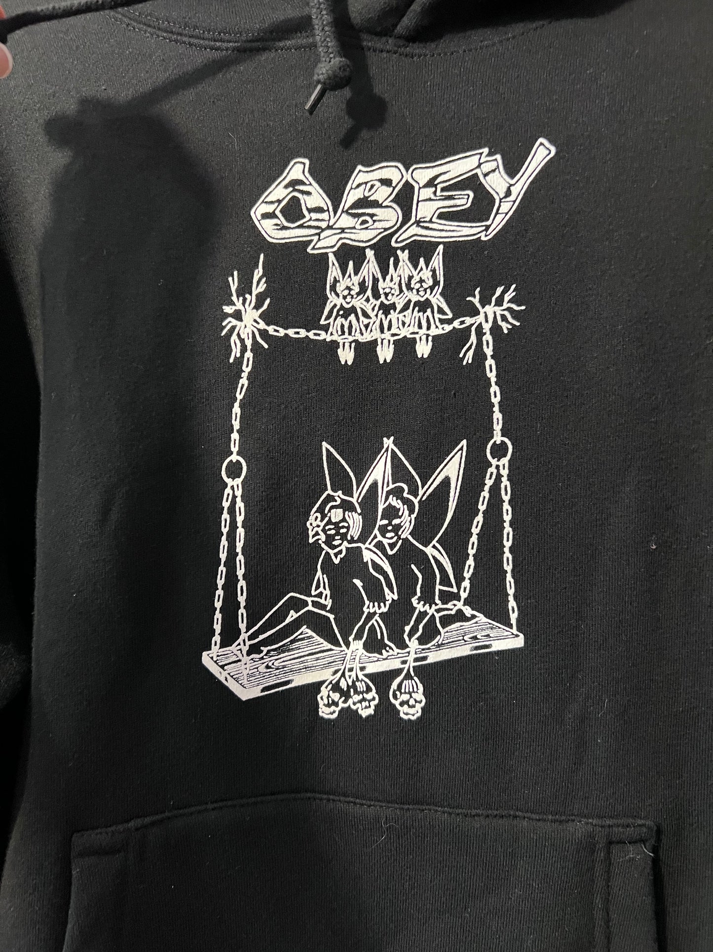BLK OBEY Graphic Hoodie