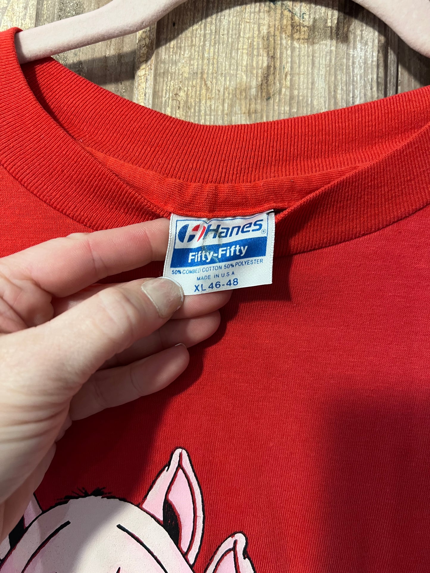 VTG 1987 Red Piggy Graphic T-shirt