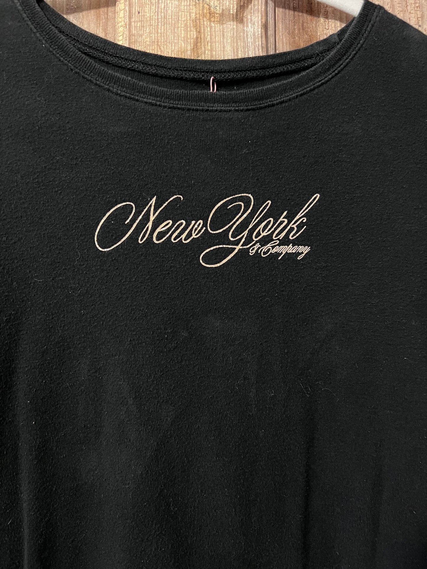 Y2K New York Bedazzled Baby Tee