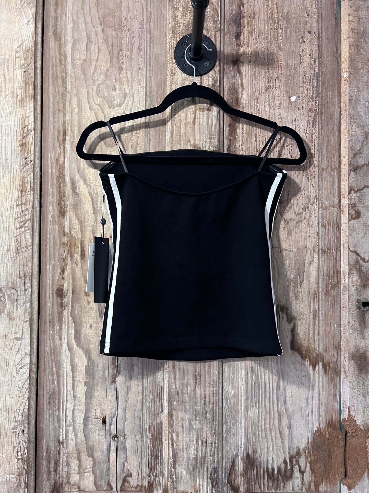Emerson Lang BLK + WHT Side Stripe Tube Top