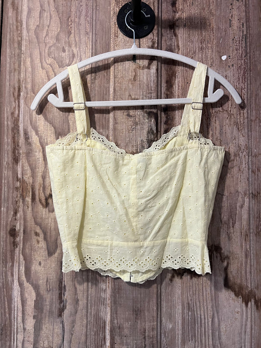 Pretty Garbage Pale Yellow Bustier Style Tank Top