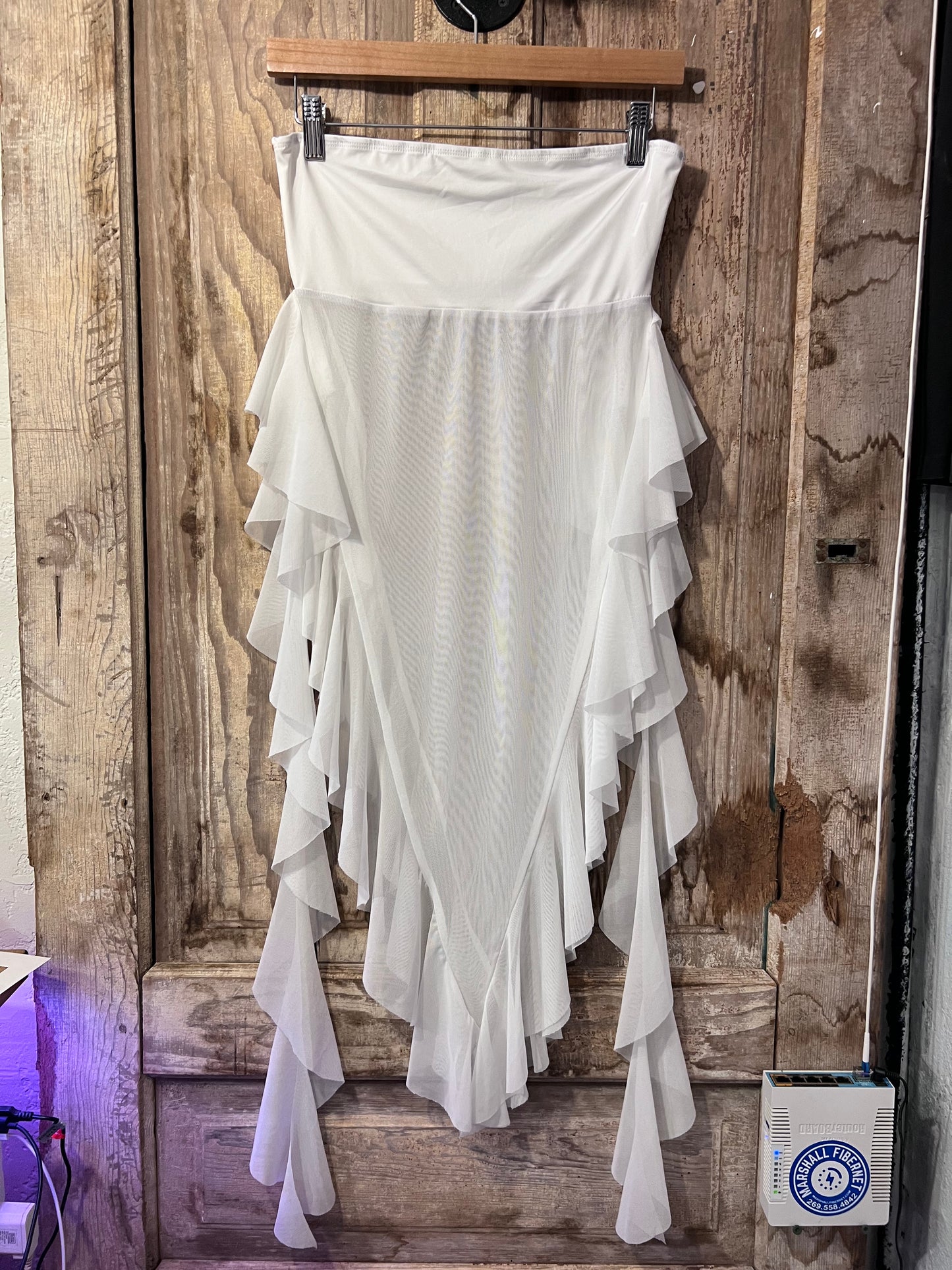 White Flowy Mermaid Tube Top
