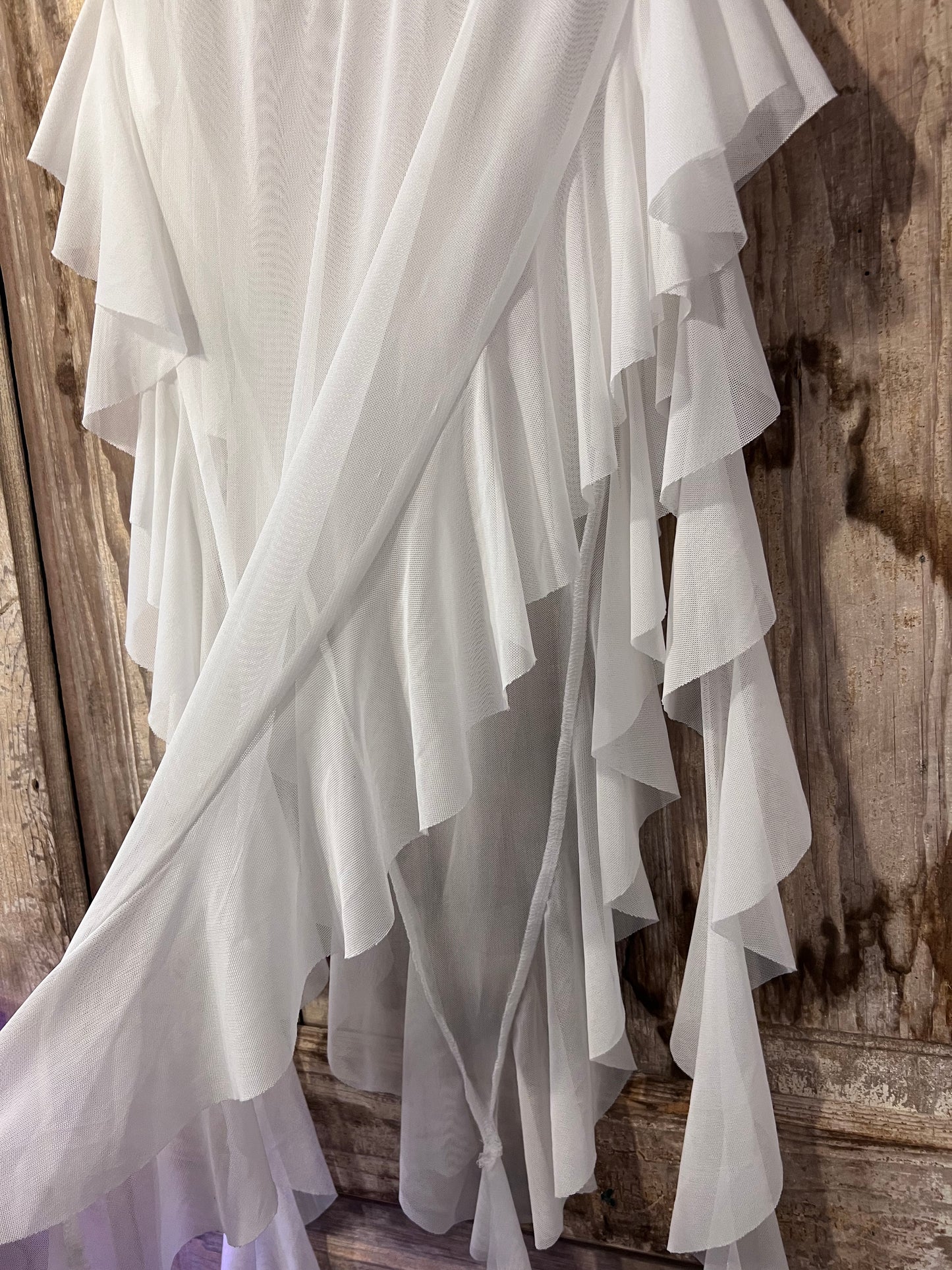 White Flowy Mermaid Tube Top