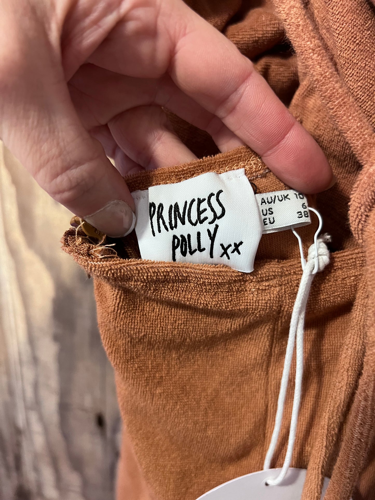 Princess Polly BRWN Brooke Mini Dress