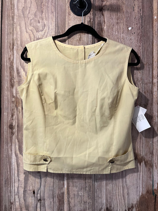 REVAMP Yellow Button Back Sleeveless Top