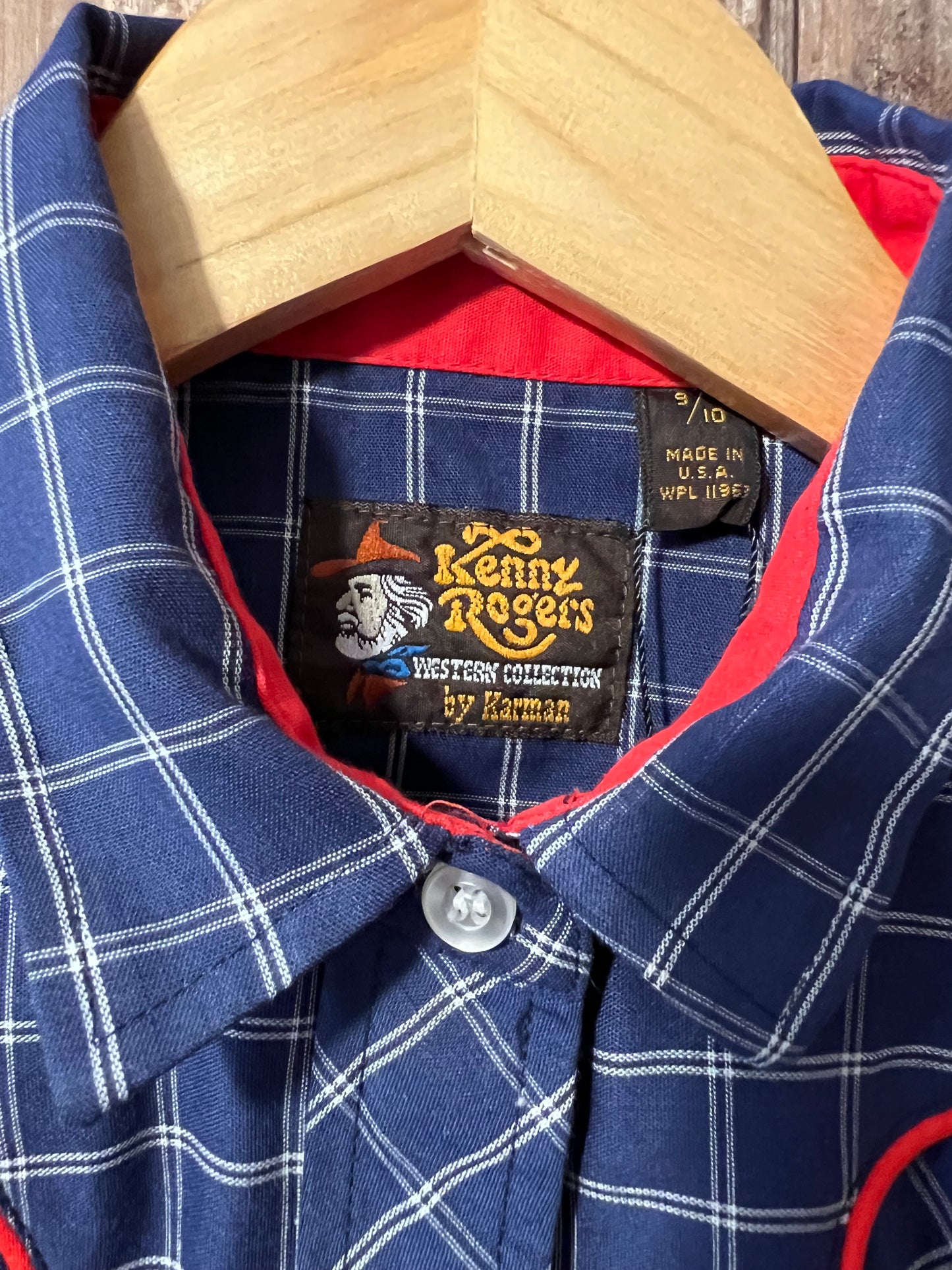 80's Kenny Rodgers Plaid Button Up Shirt