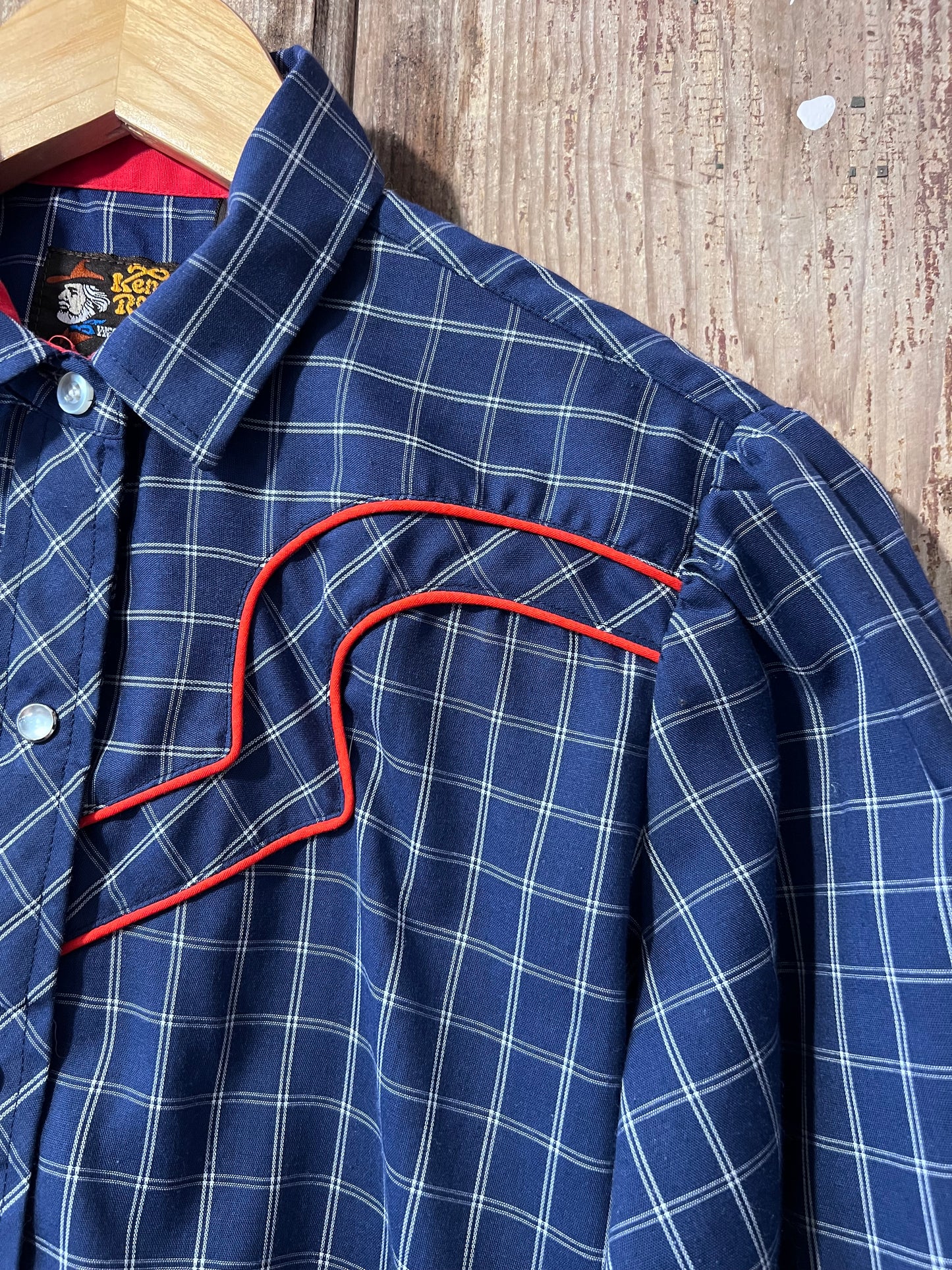 80's Kenny Rodgers Plaid Button Up Shirt