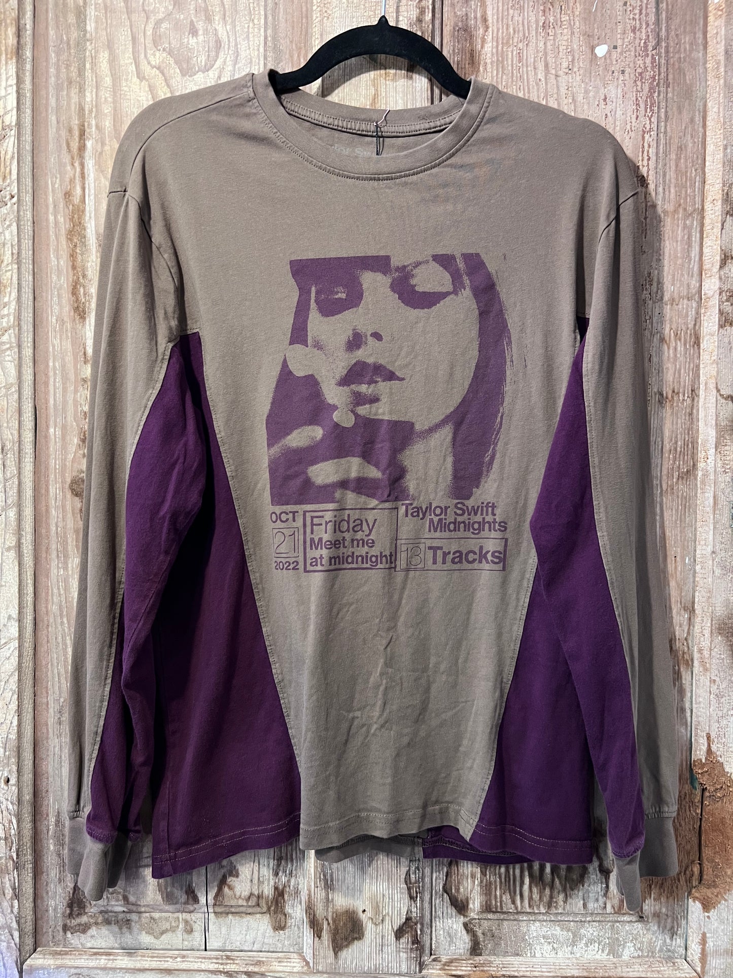 Taylor Swift "Meet Me At Midnight" Color Block Long Sleeve Shirt
