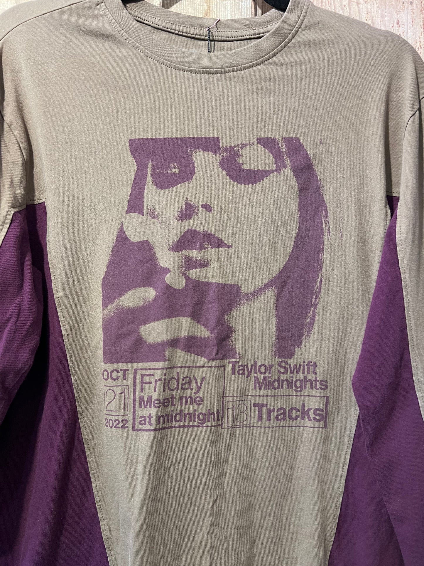 Taylor Swift "Meet Me At Midnight" Color Block Long Sleeve Shirt