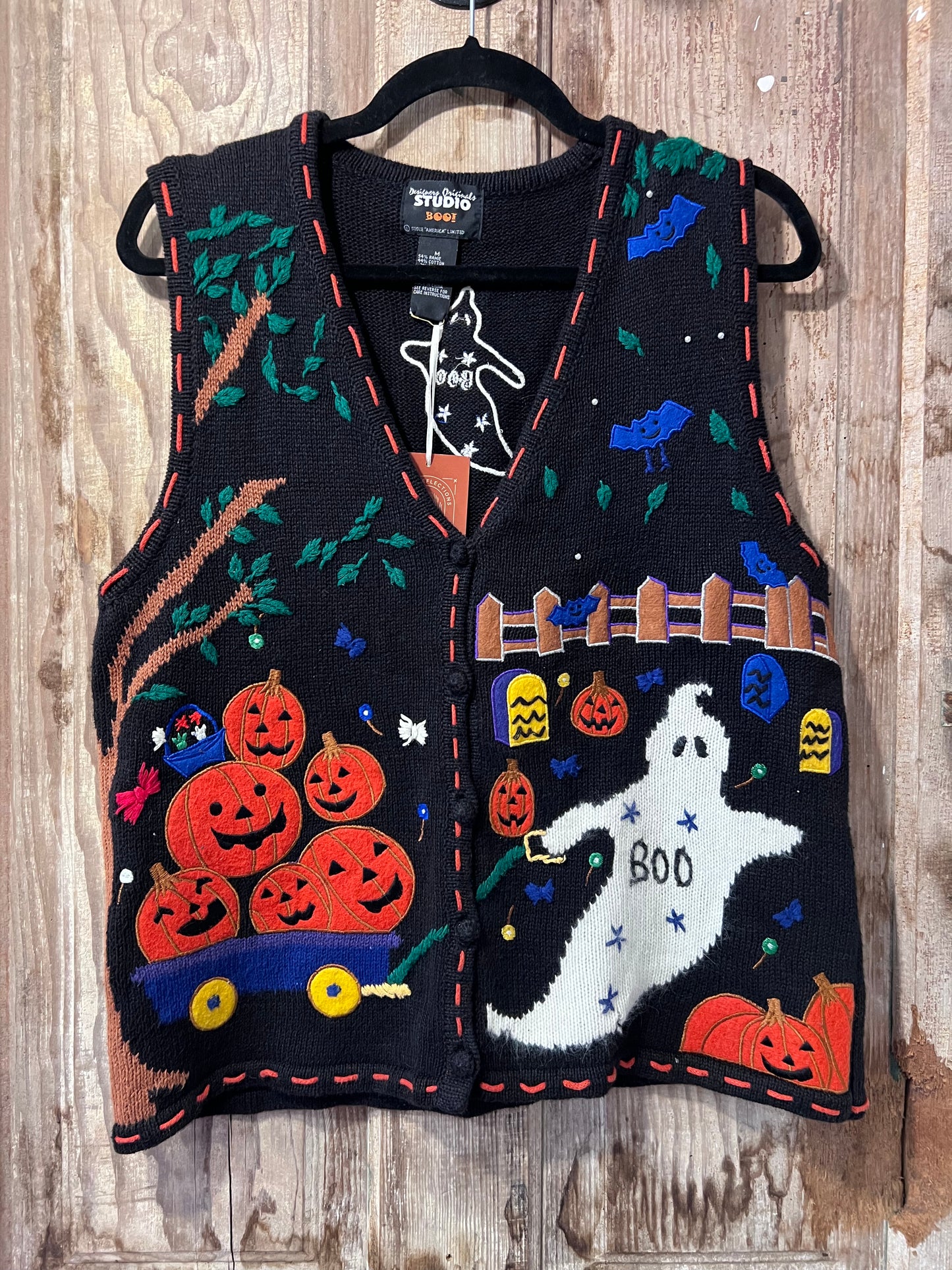 Revamp 90's Embroidered Halloween Vest