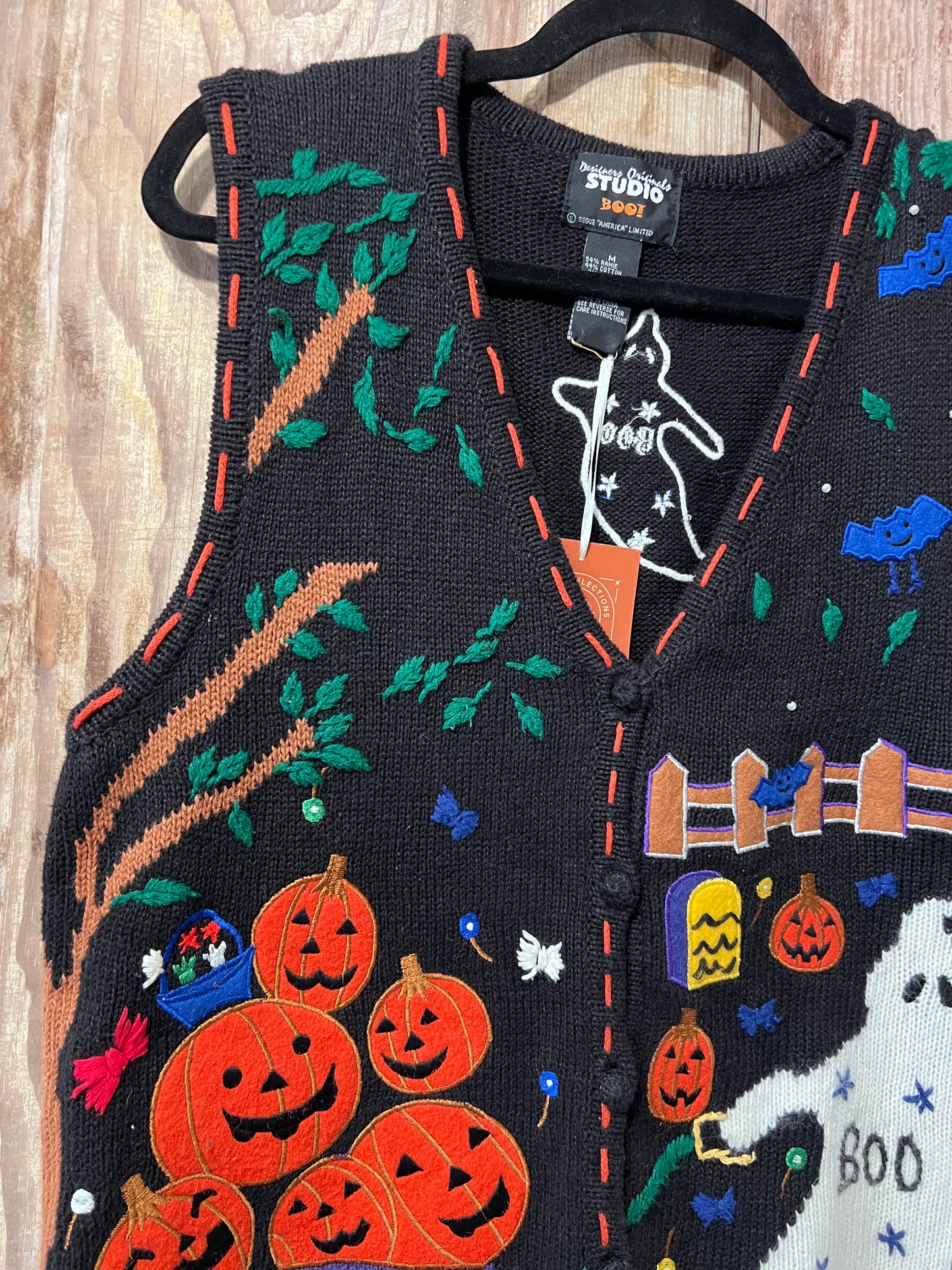Revamp 90's Embroidered Halloween Vest