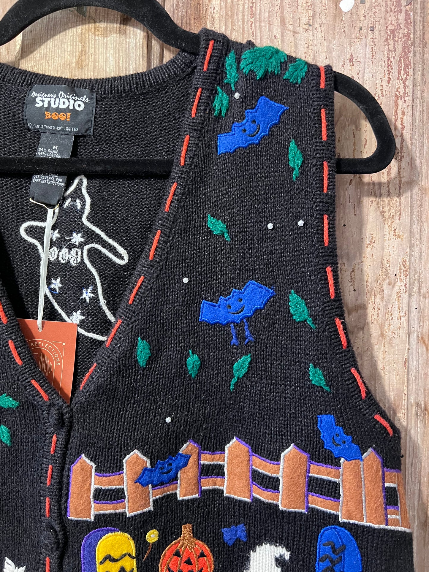 Revamp 90's Embroidered Halloween Vest
