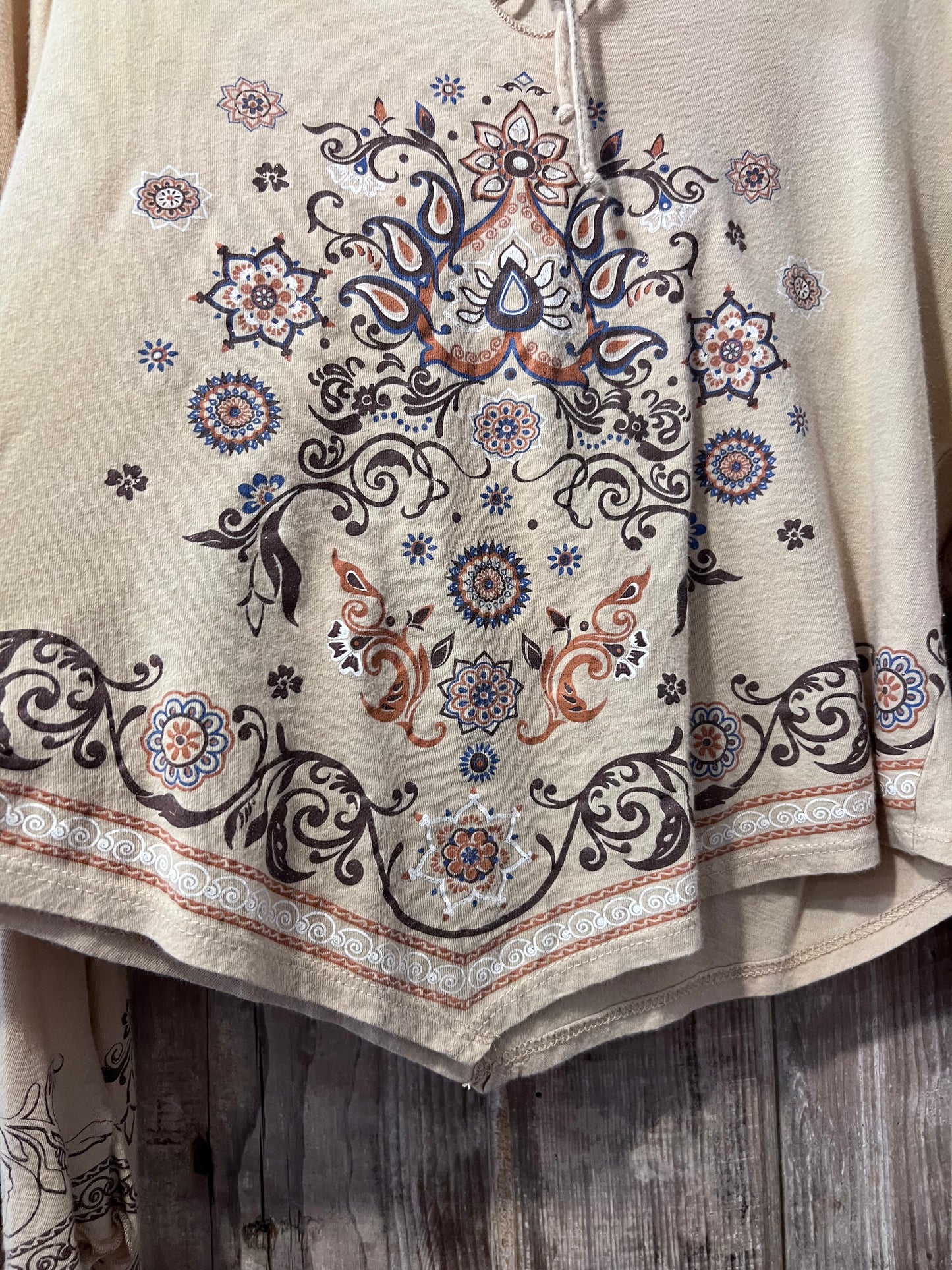 Y2K F.A.N.G. Flowy Patterned Front Tie Top