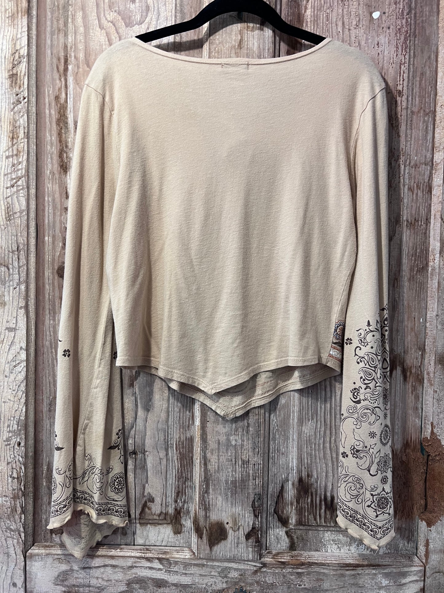 Y2K F.A.N.G. Flowy Patterned Front Tie Top