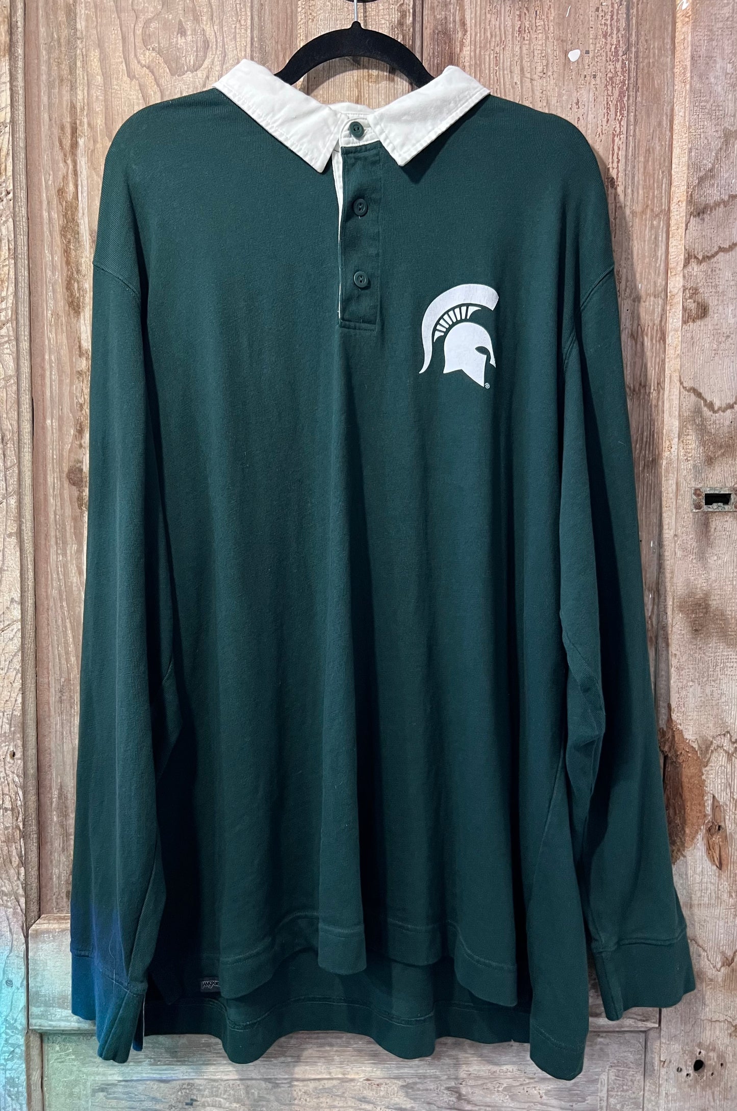Retro MSU Henley Long Sleeve Shirt