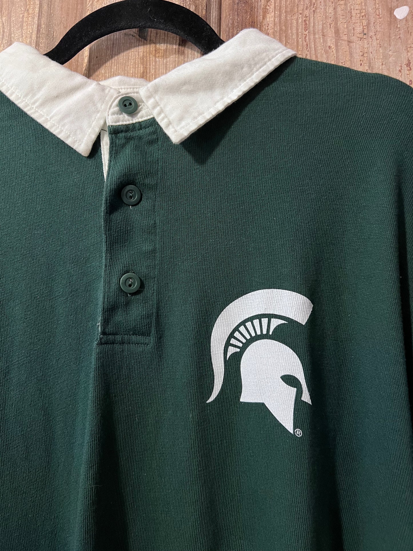 Retro MSU Henley Long Sleeve Shirt
