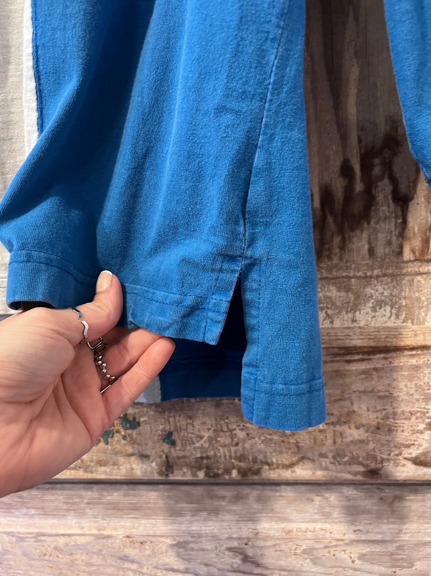 90's Detroit Lions Long Sleeve Henley Shirt