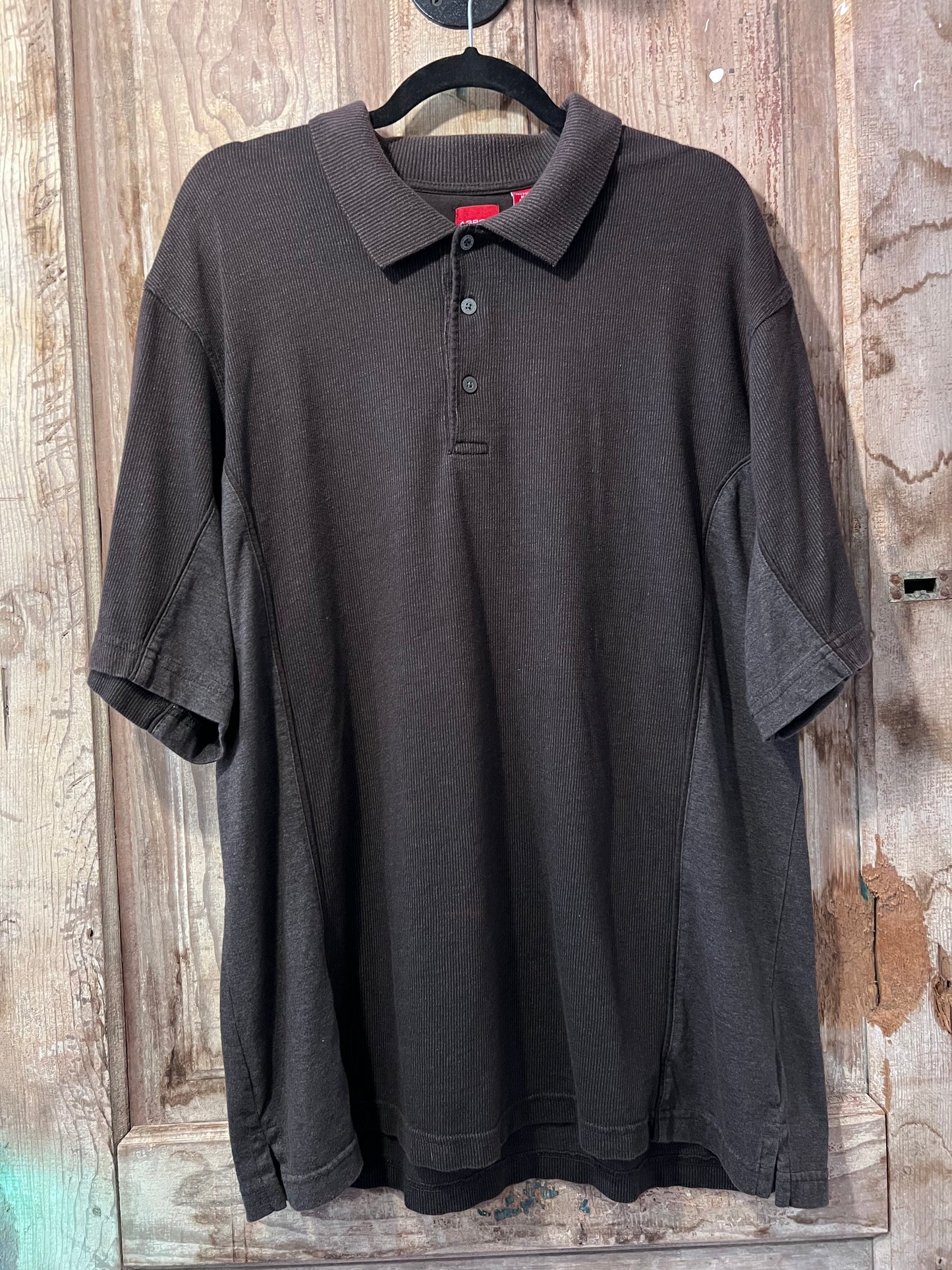 Y2K Arrow 2 Toned Brown & Grey Striped Polo Shirt