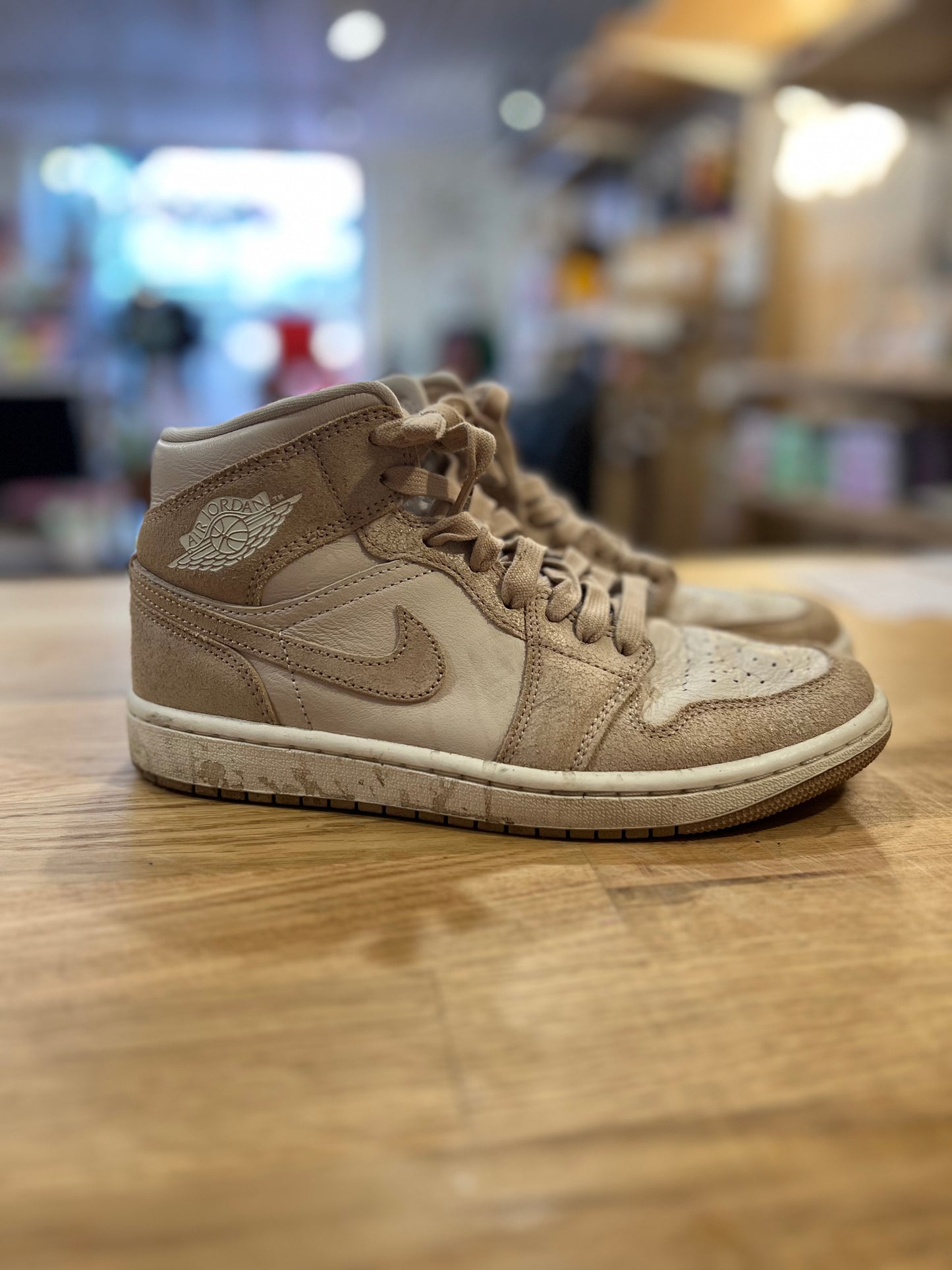Y2K Pink/Taupe Nike High Top Air Jordan's