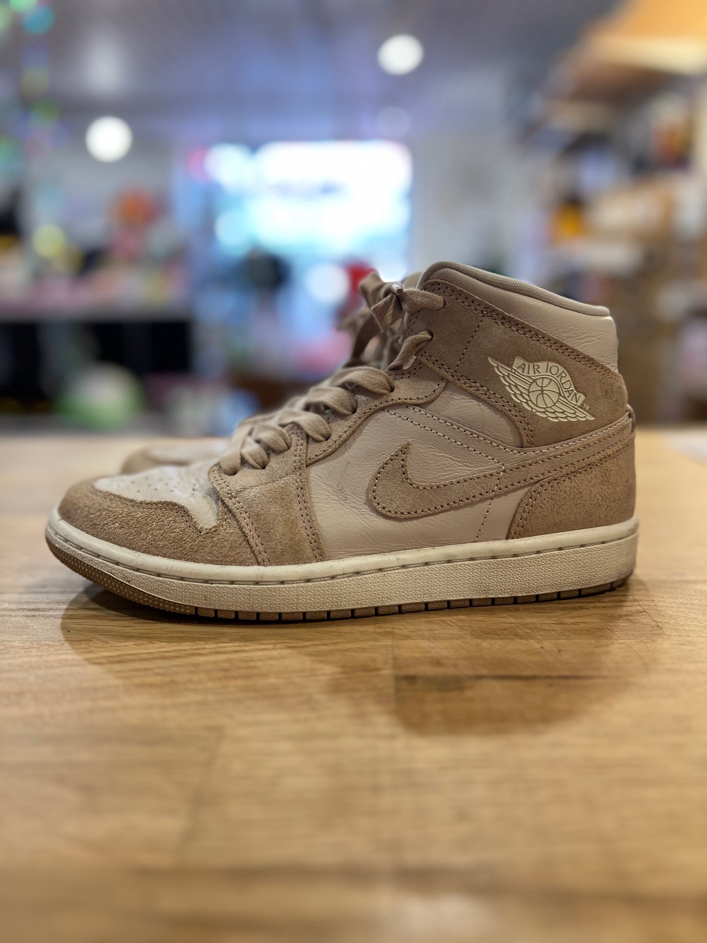 Y2K Pink/Taupe Nike High Top Air Jordan's