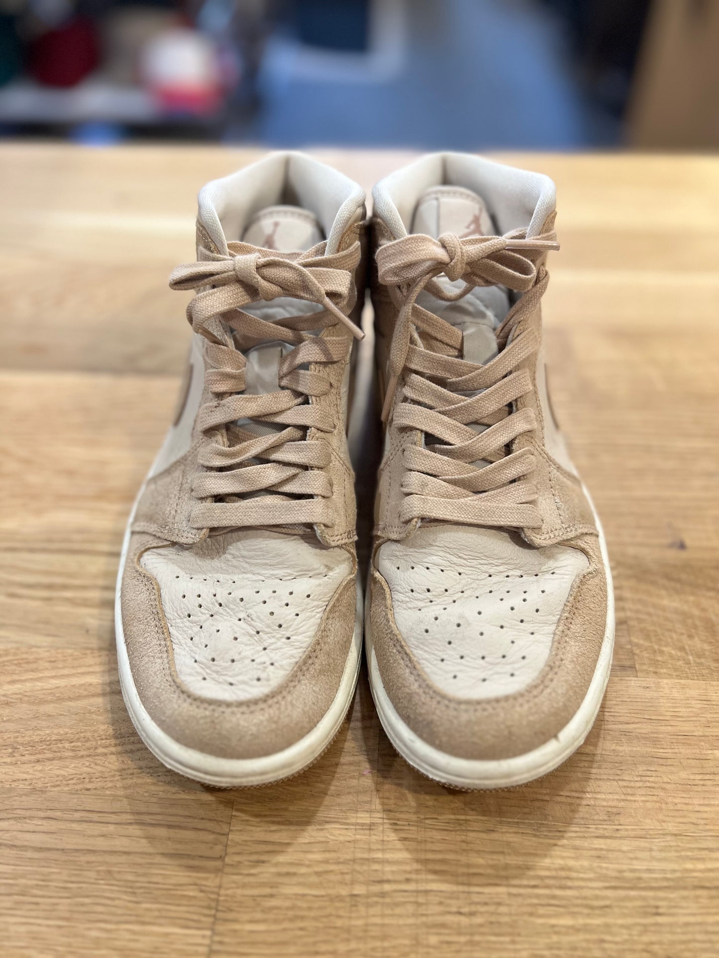 Y2K Pink/Taupe Nike High Top Air Jordan's