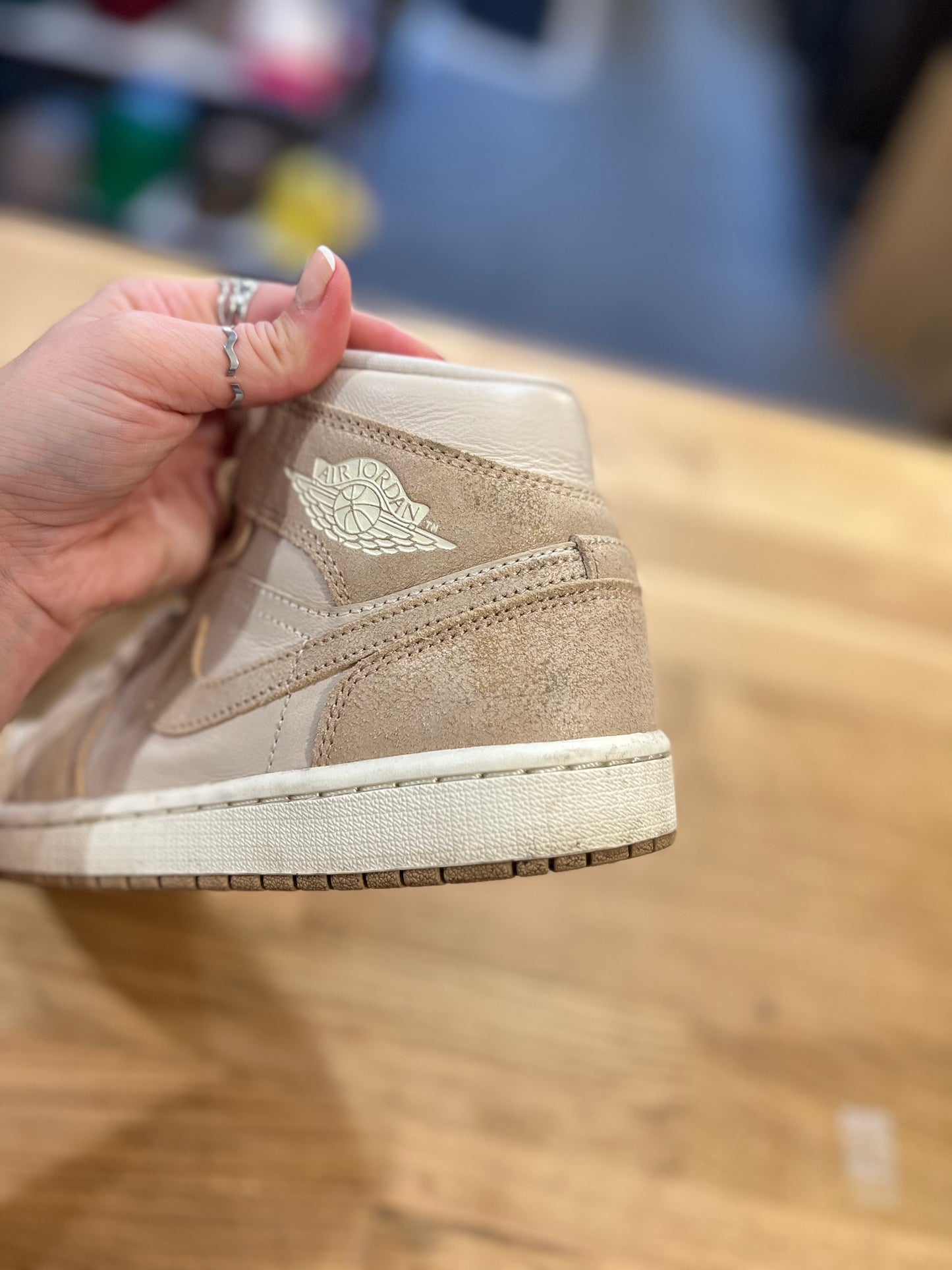 Y2K Pink/Taupe Nike High Top Air Jordan's
