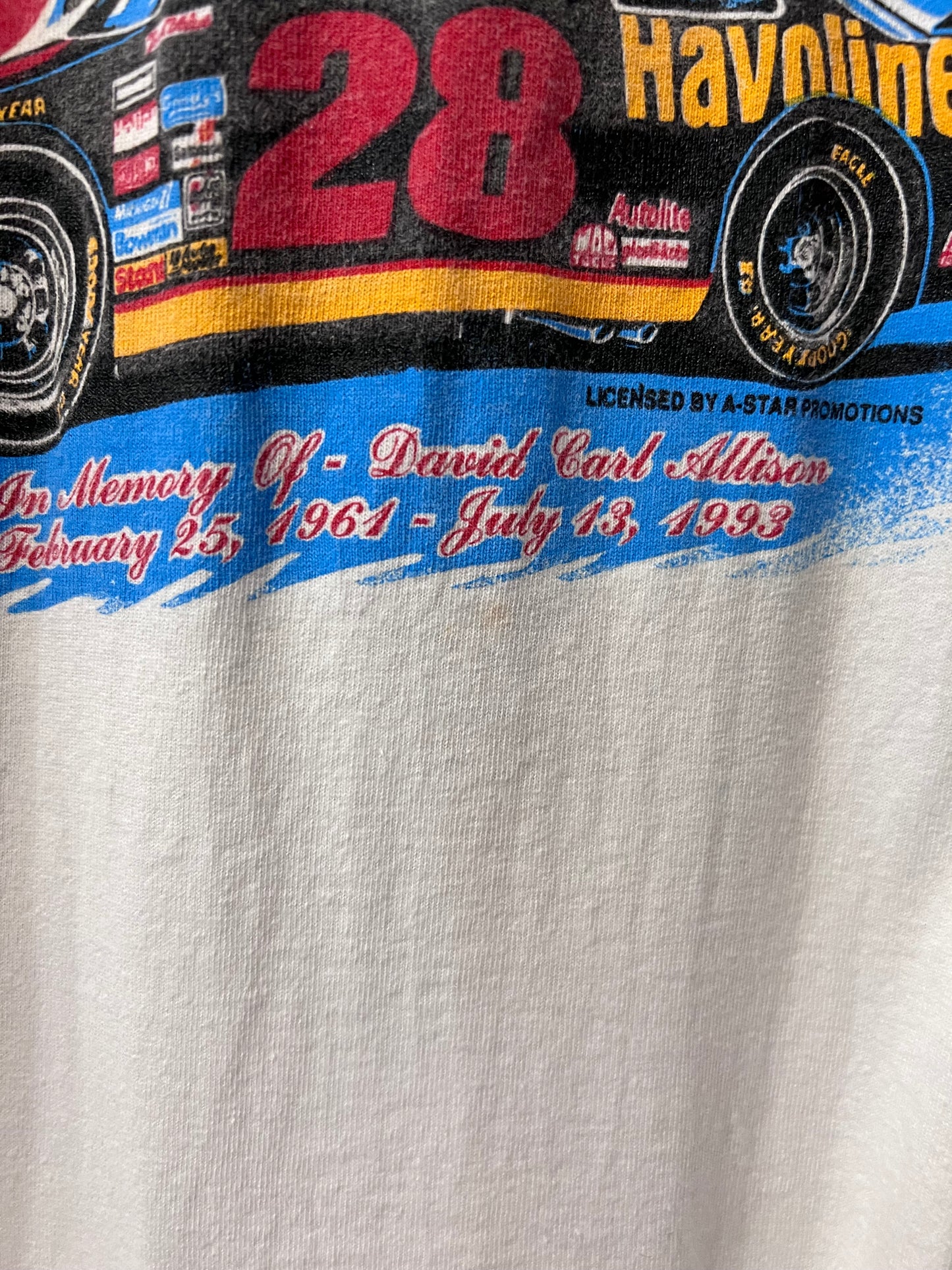 90's Davey Allison Memorial Racing T-Shirt