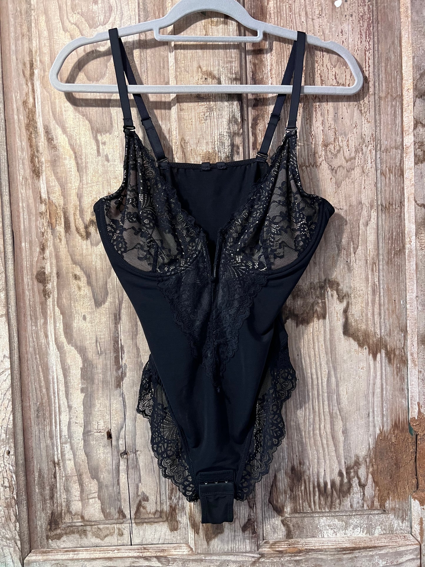 90's/Y2K Popilush Blk Lace Bodysuit
