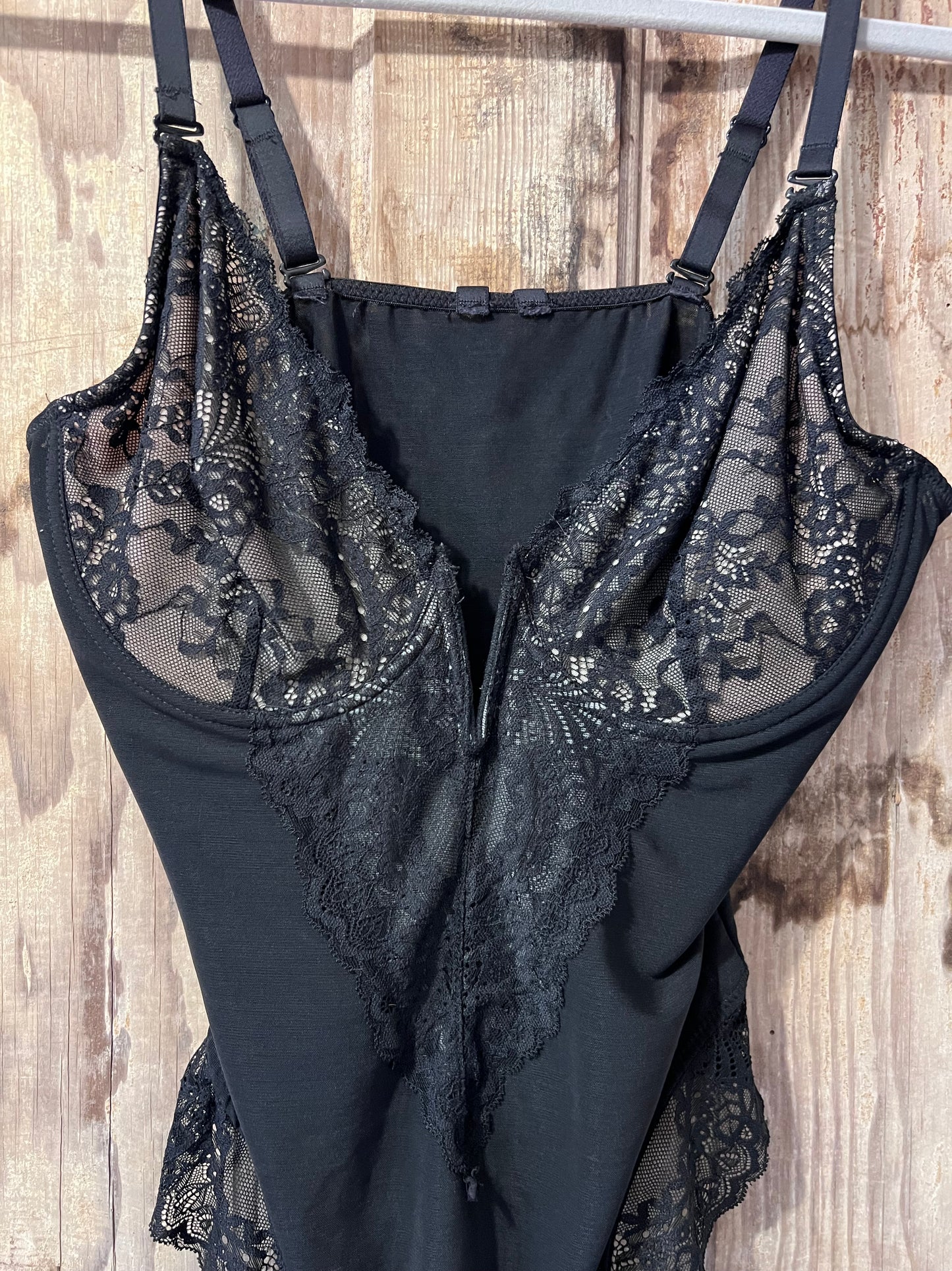90's/Y2K Popilush Blk Lace Bodysuit