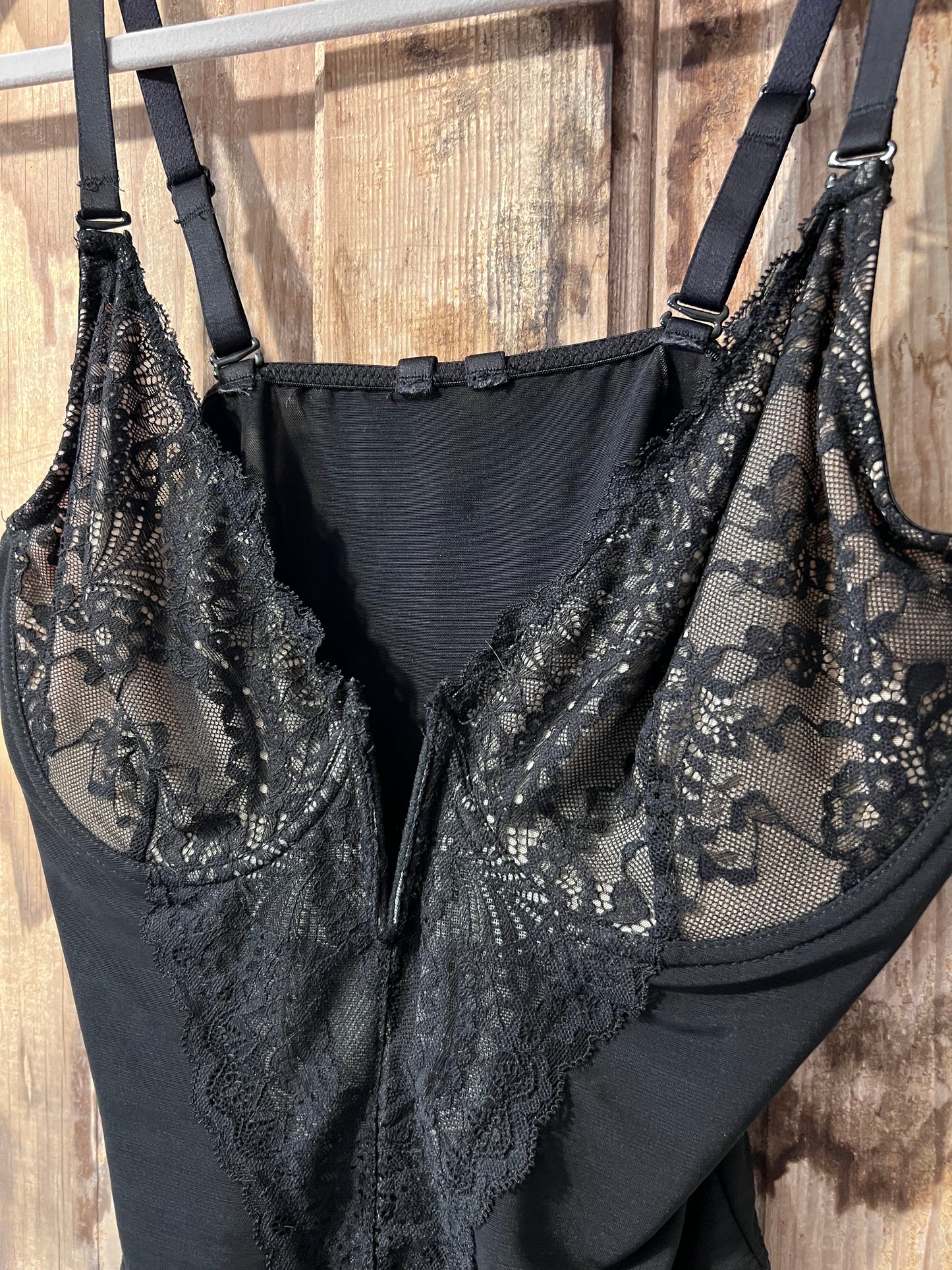 90's/Y2K Popilush Blk Lace Bodysuit
