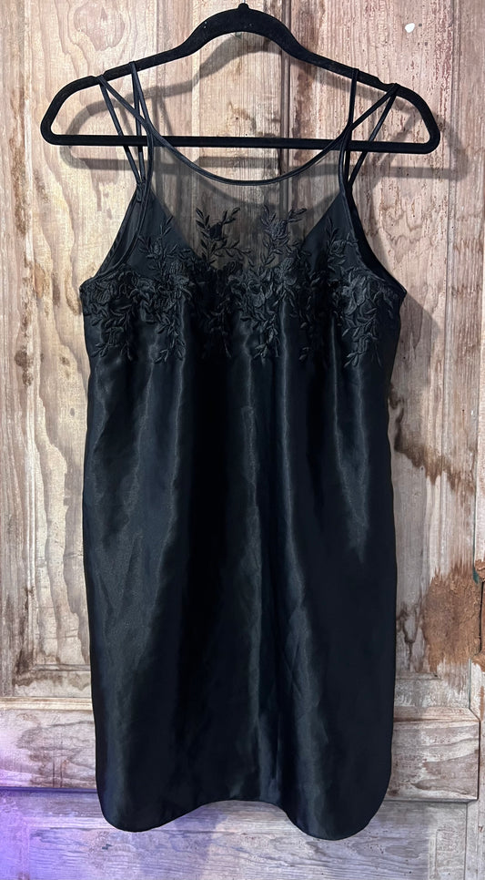 90's/Y2K Dentelle Blk Lacy Slip Dress
