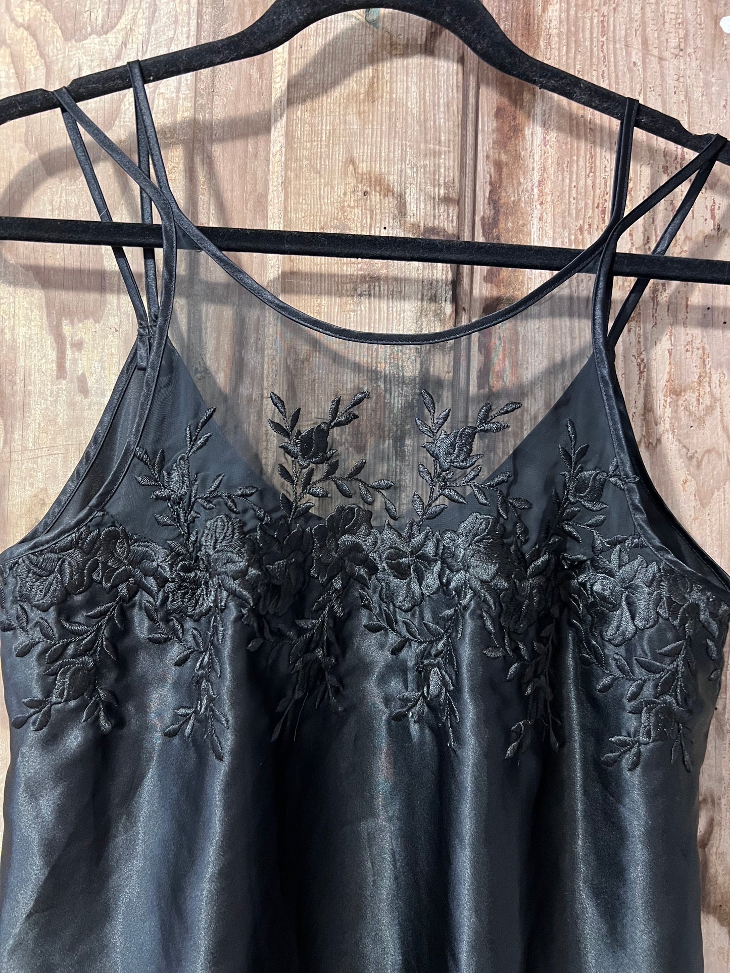 90's/Y2K Dentelle Blk Lacy Slip Dress