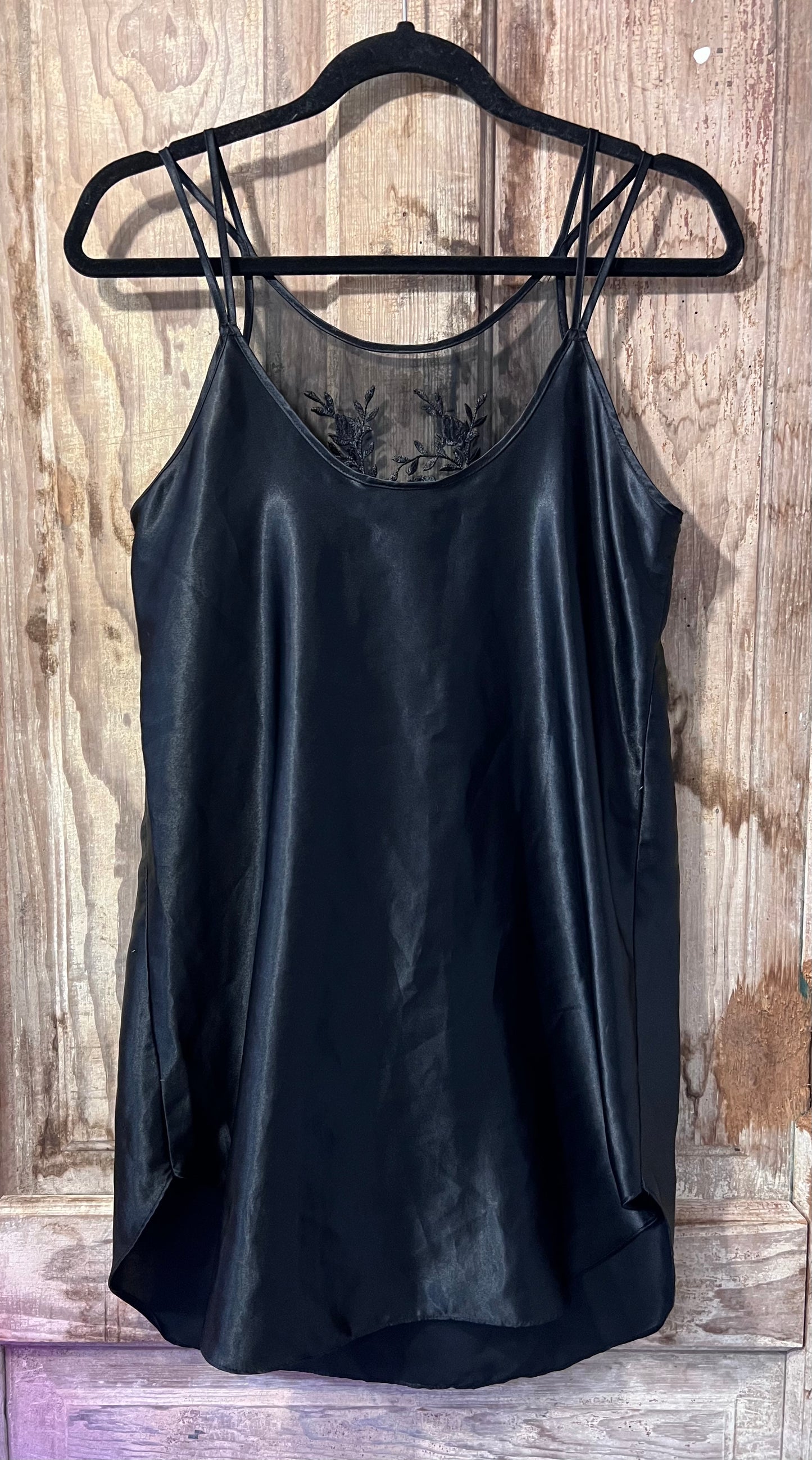 90's/Y2K Dentelle Blk Lacy Slip Dress