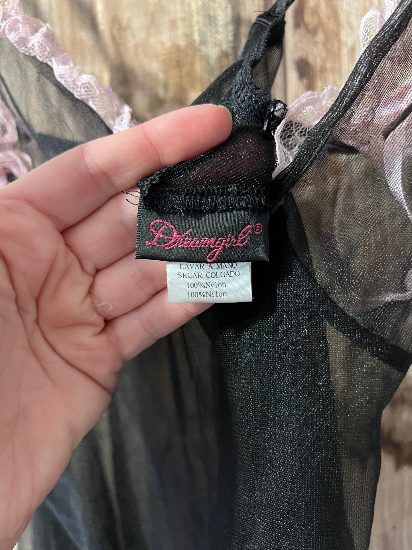 Y2K Dreamgirl Blk + Pink Semi-Sheer Flowy Babydoll Dress