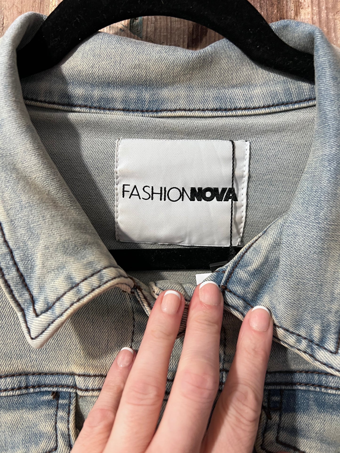 Fashion Nova Cropped Denim Jacket