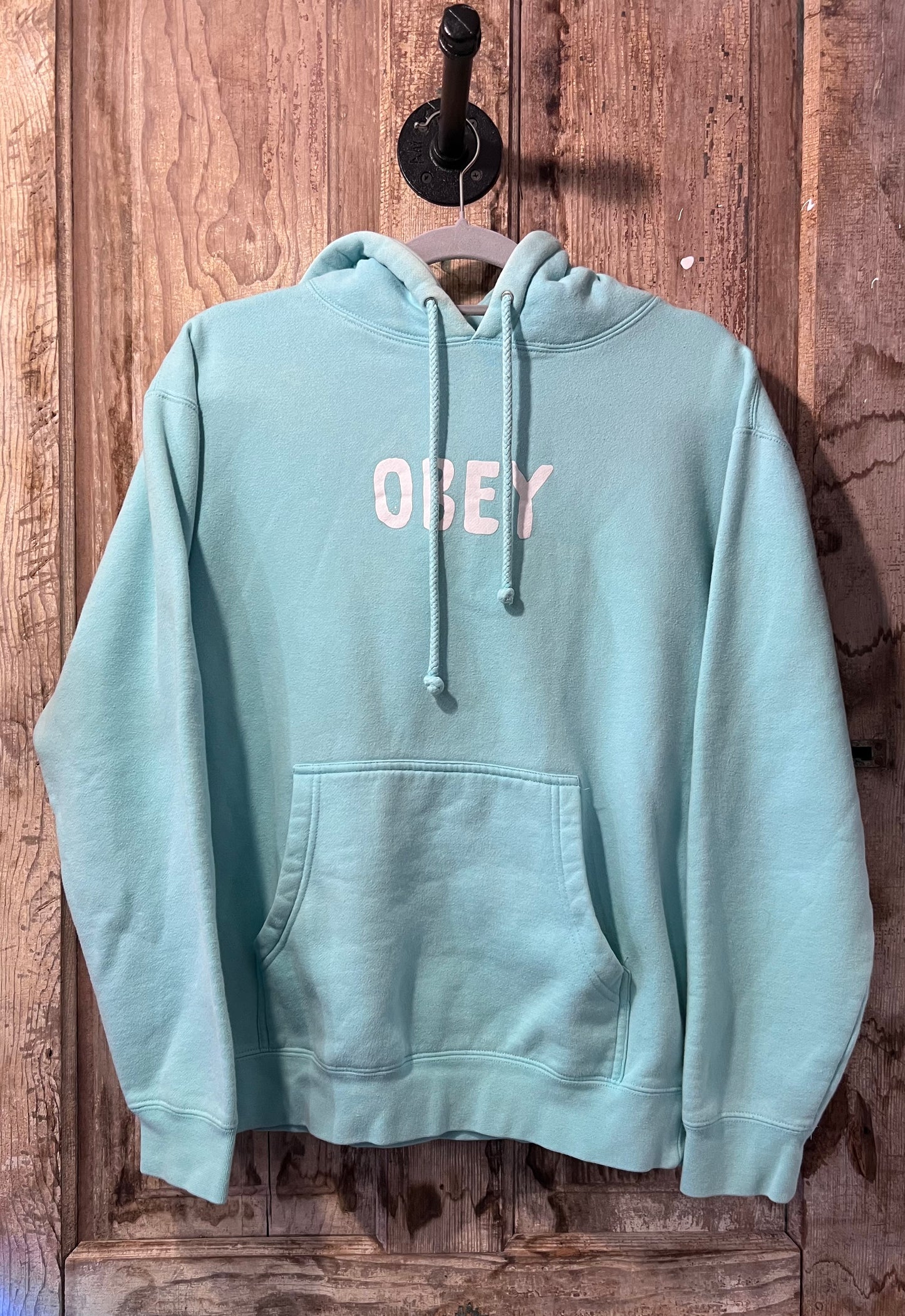 Aqua Blue Obey Hoodie