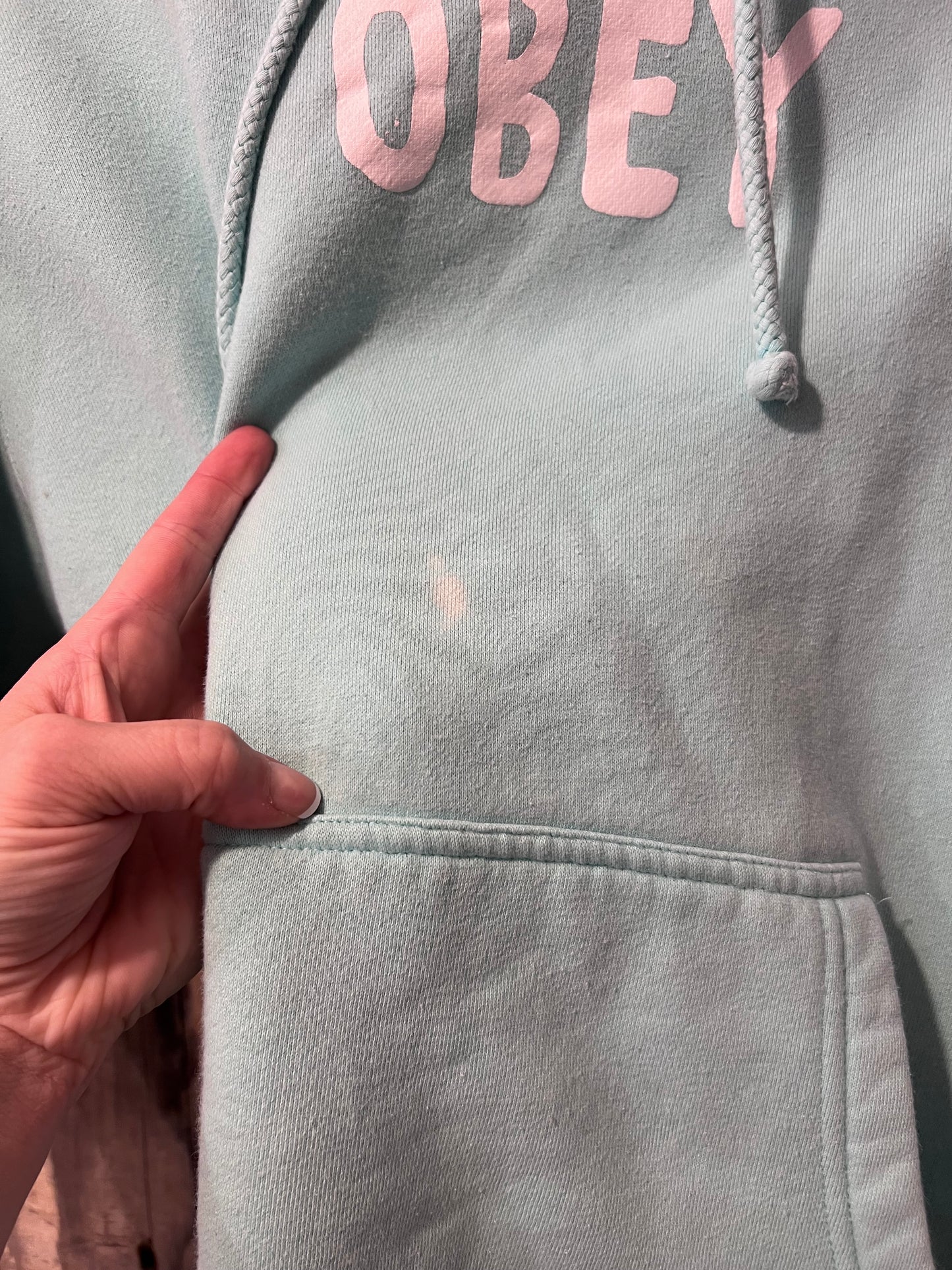 Aqua Blue Obey Hoodie