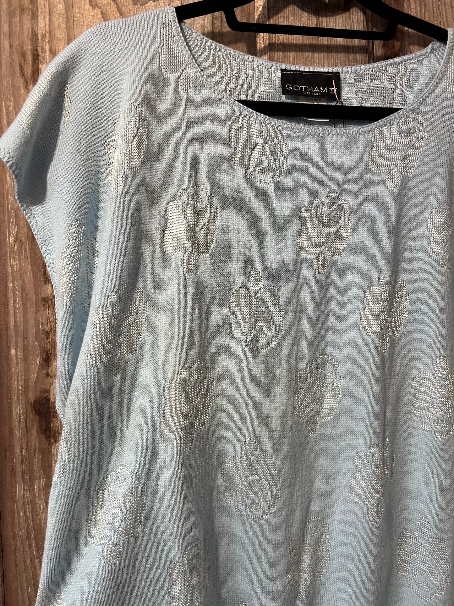 NWT Y2K Gotham II BBlue Floral Knit Top