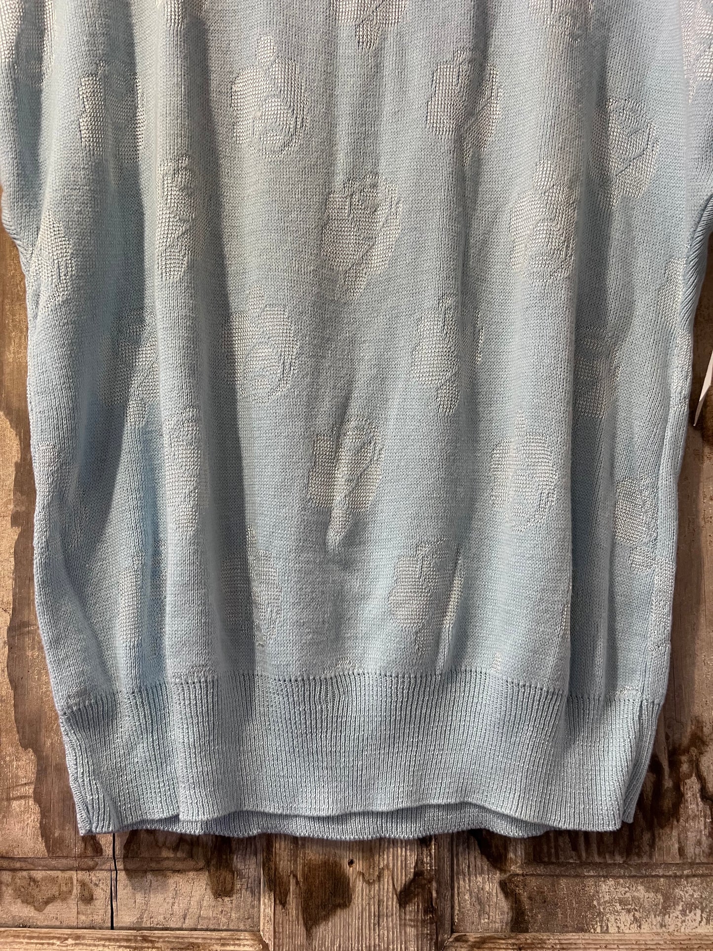 NWT Y2K Gotham II BBlue Floral Knit Top