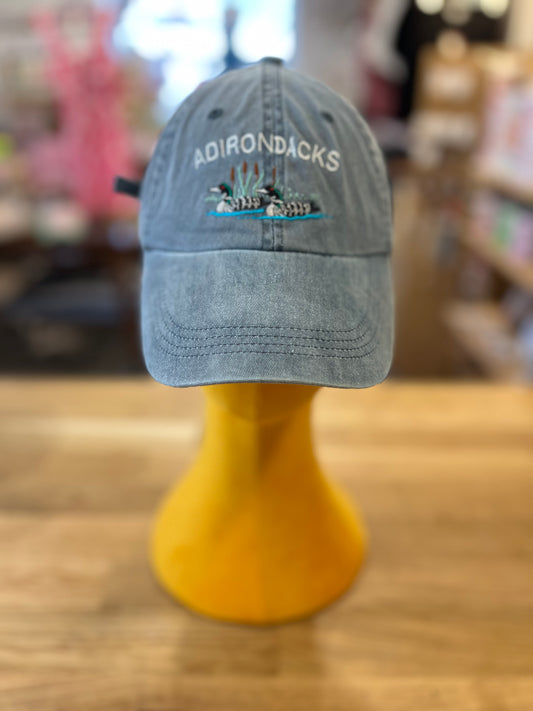 90's ADIRONDACKS Embroidered Duck Denim Hat