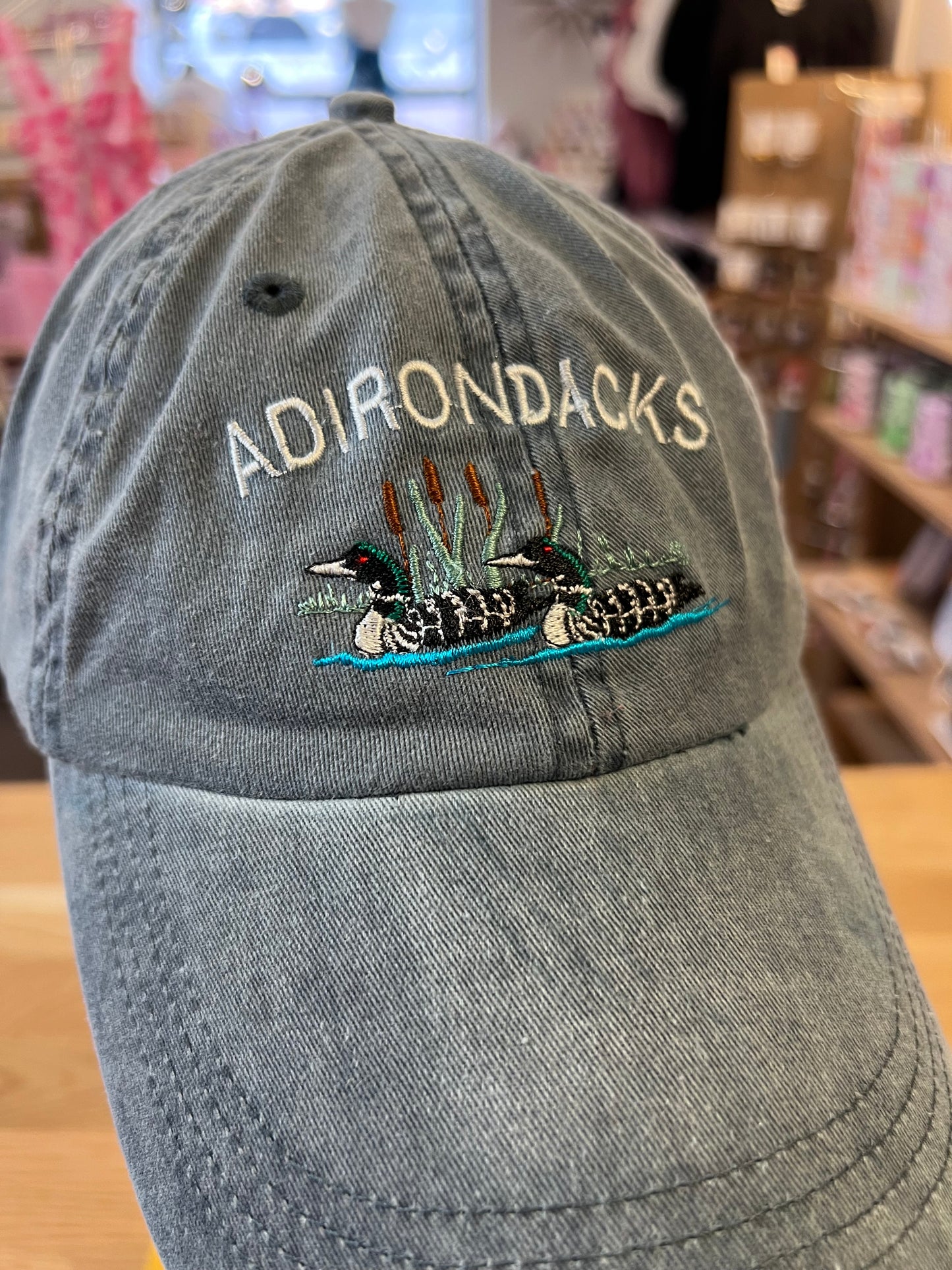 90's ADIRONDACKS Embroidered Duck Denim Hat