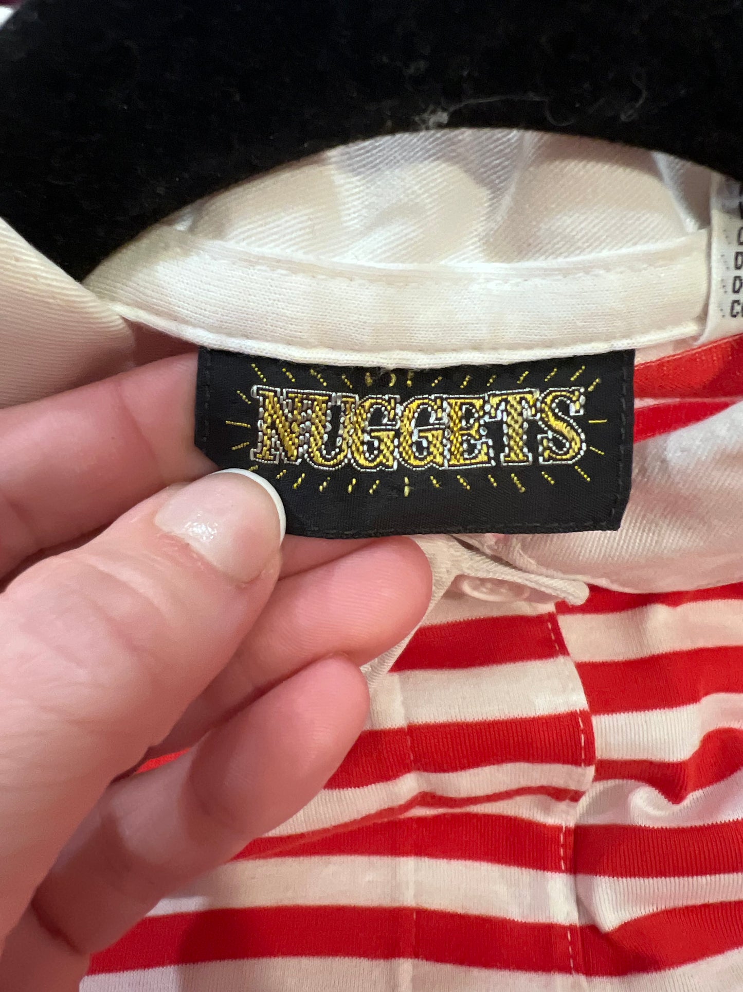 80's NUGGETS "Rorange" Striped Polo Shirt