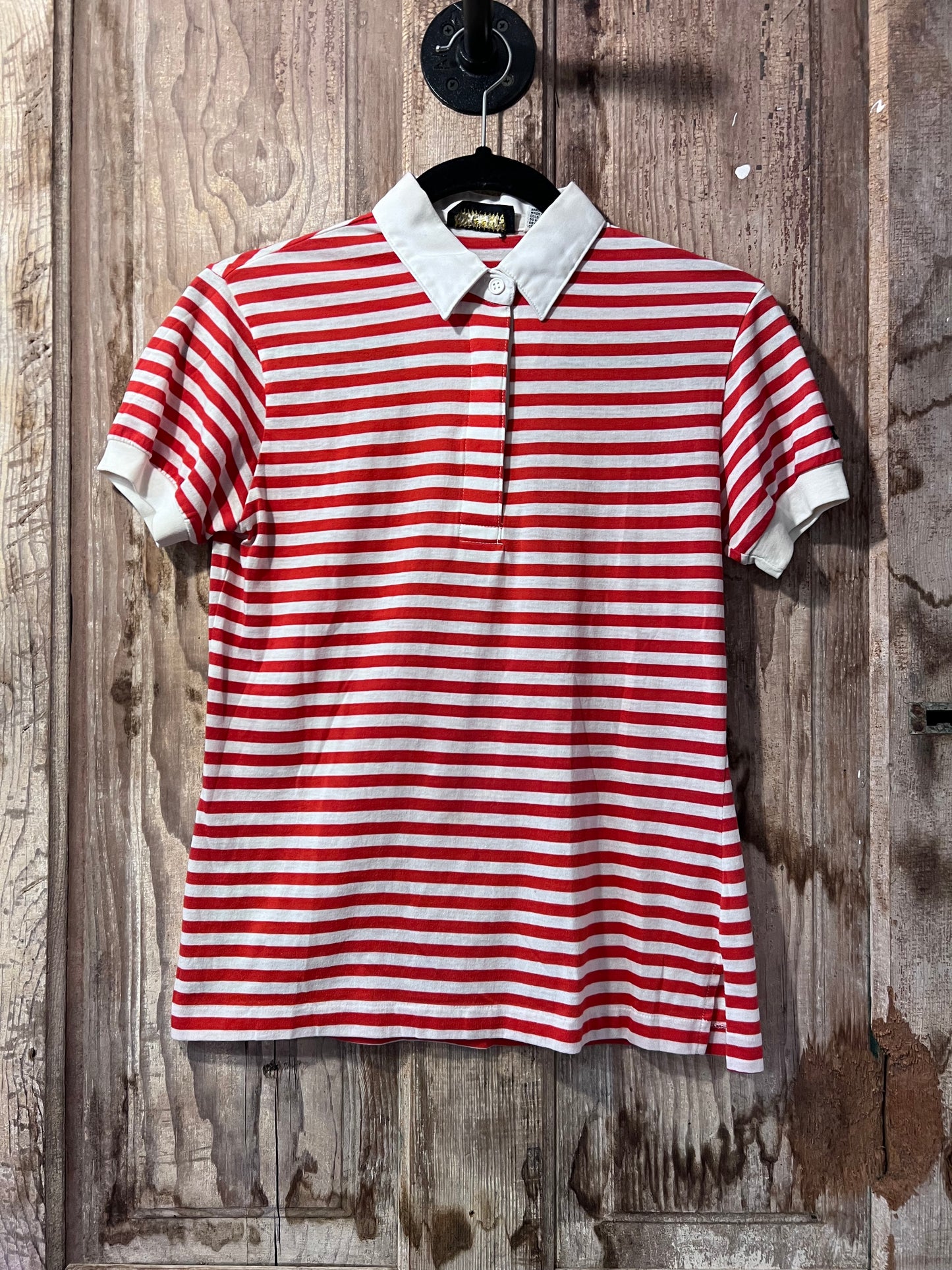 80's NUGGETS "Rorange" Striped Polo Shirt