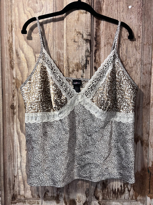 Y2K Secret Treasures Patterned Lace Tank Top