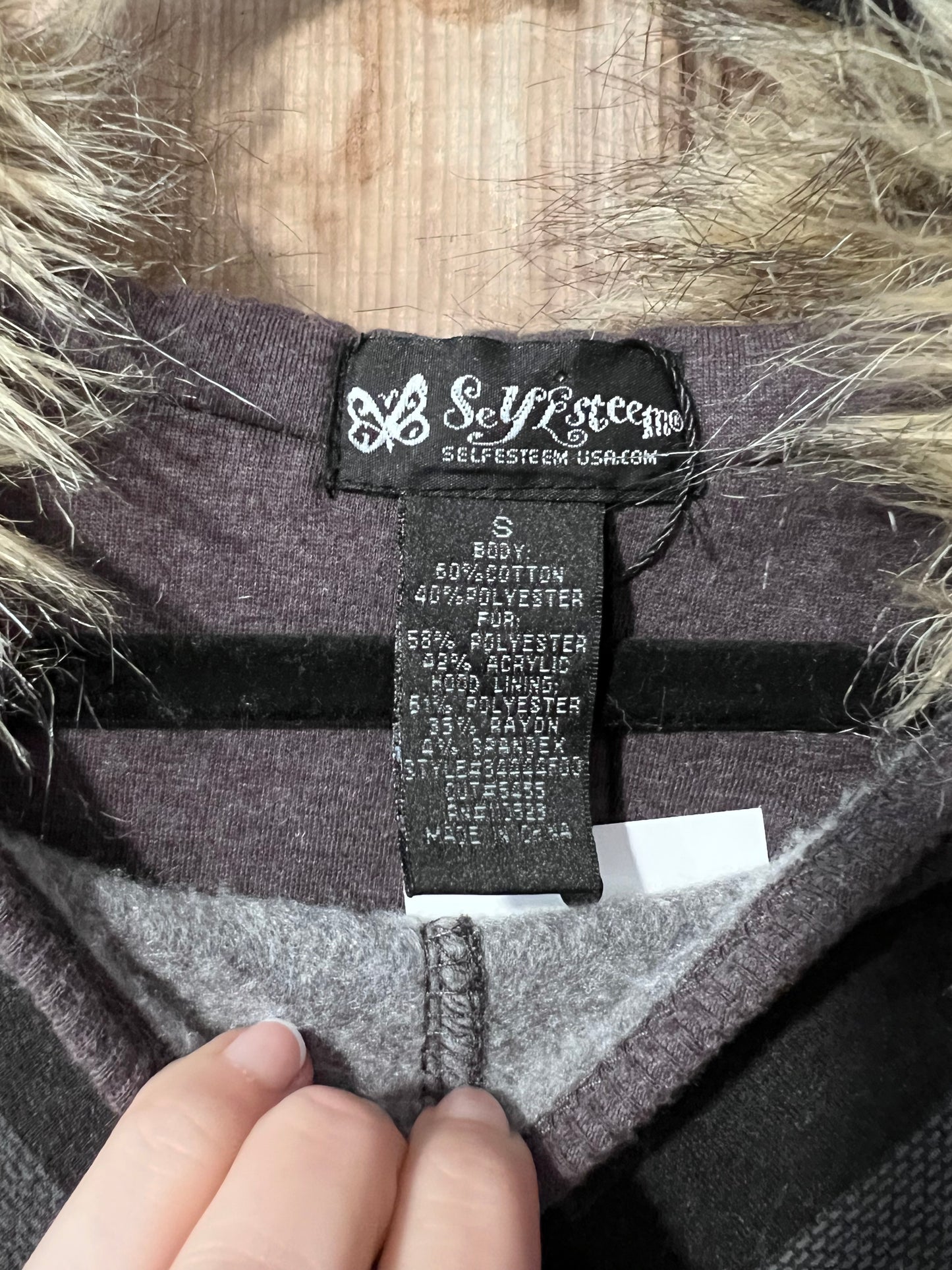 Y2K Self Esteem Tribal Faux Fur Hooded Poncho